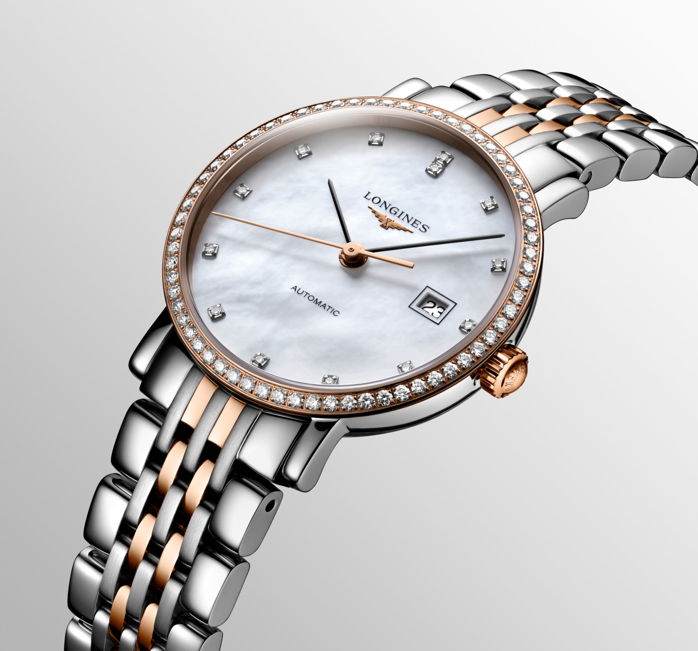 Longines ELEGANT COLLECTION Automatic Stainless steel and 18 karat pink gold Watch - L4.310.5.88.7