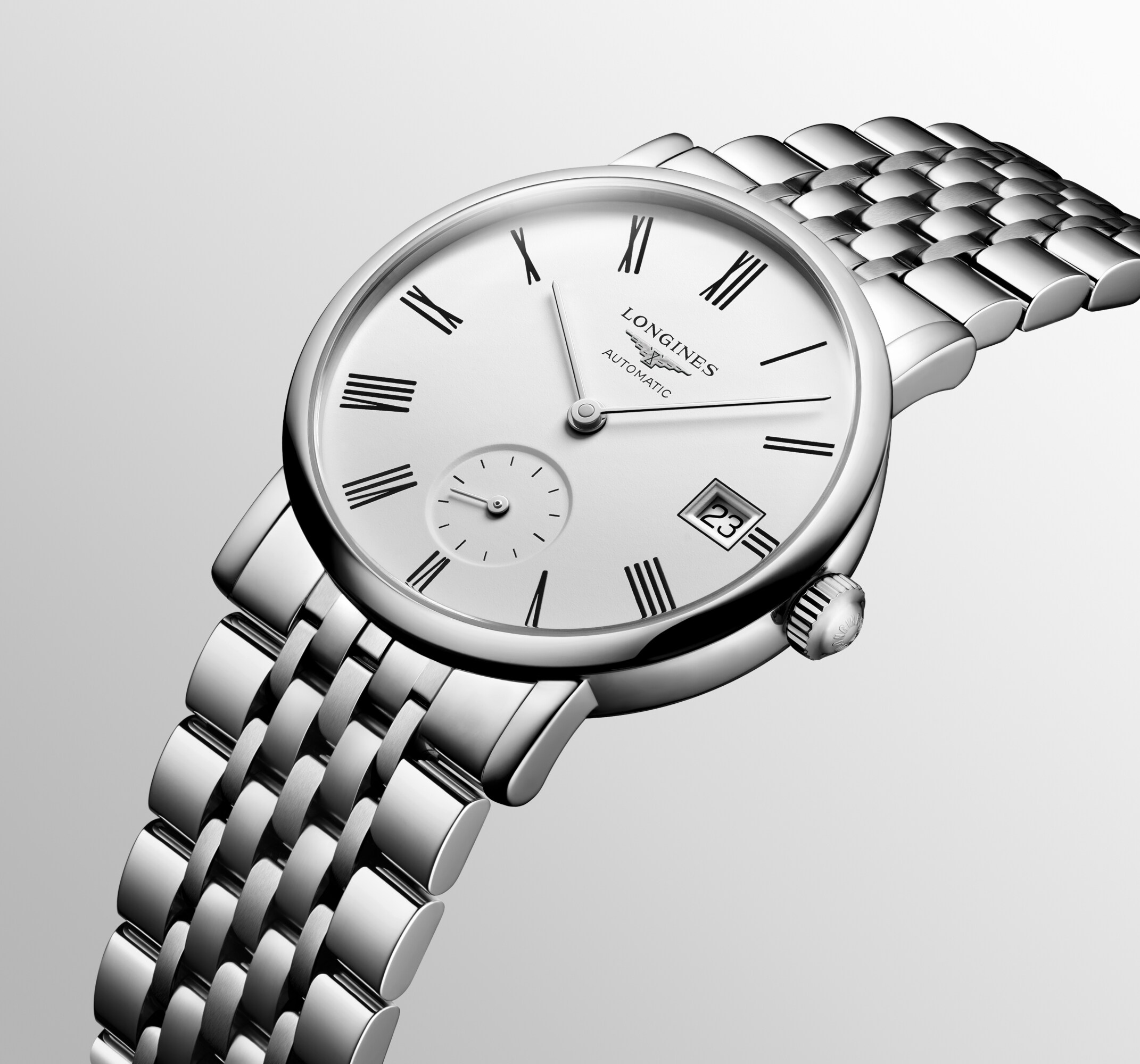 Longines Elegant Collection Automatic watch 34.5mm, White
