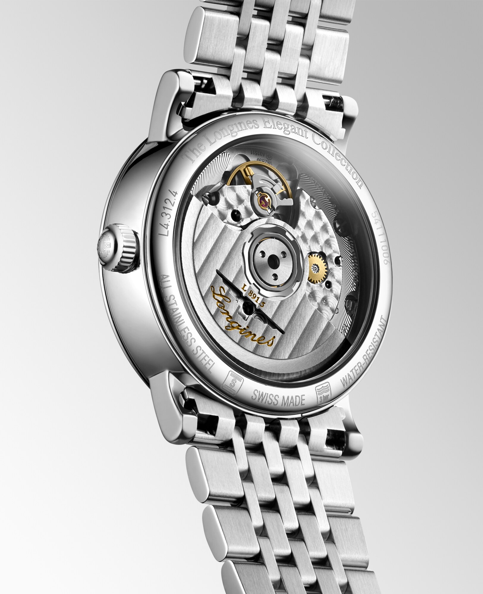 Longines Elegant Collection Automatic watch 34.5mm, Striped