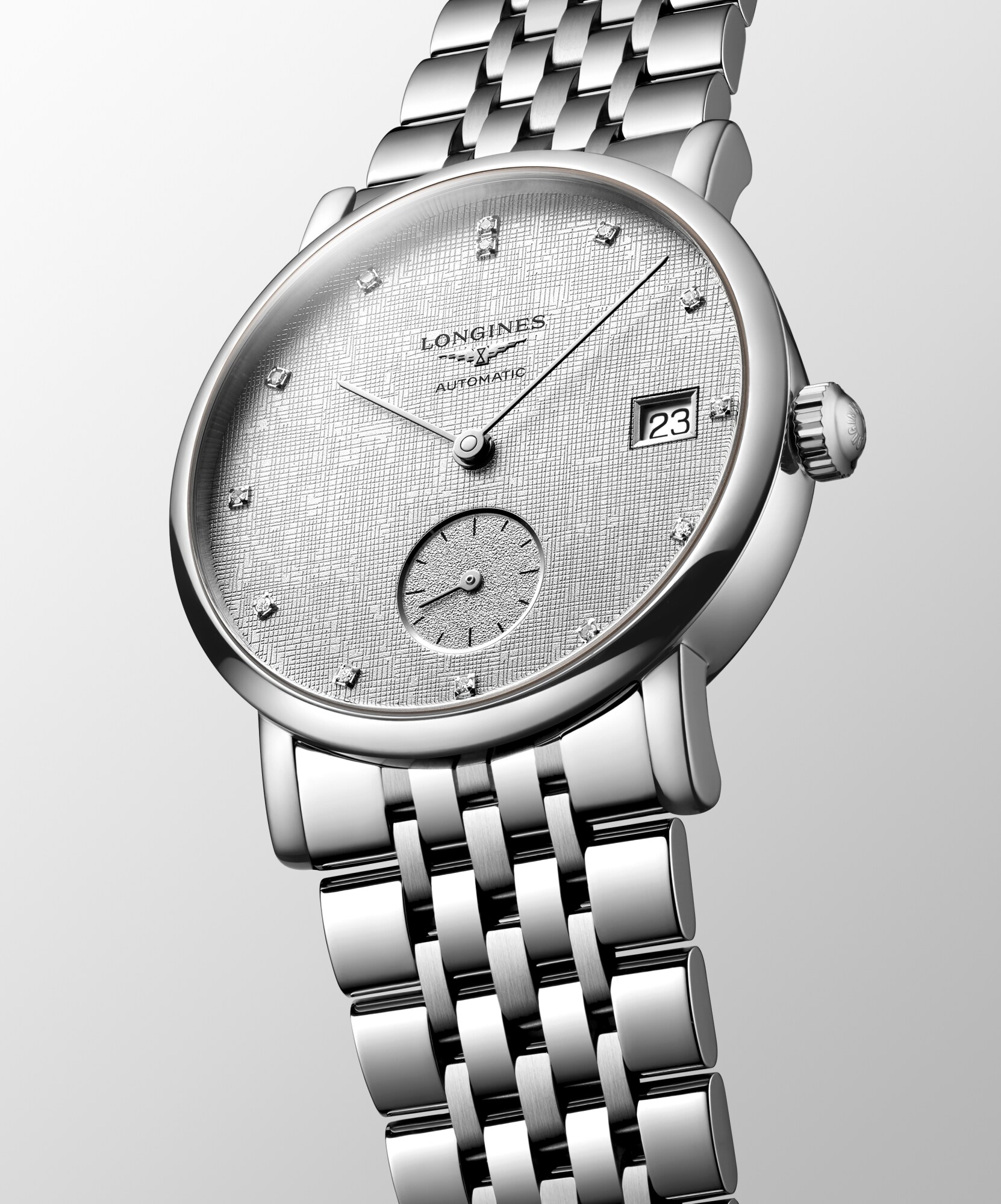 Longines Elegant Collection Automatic watch 34.5mm, Striped