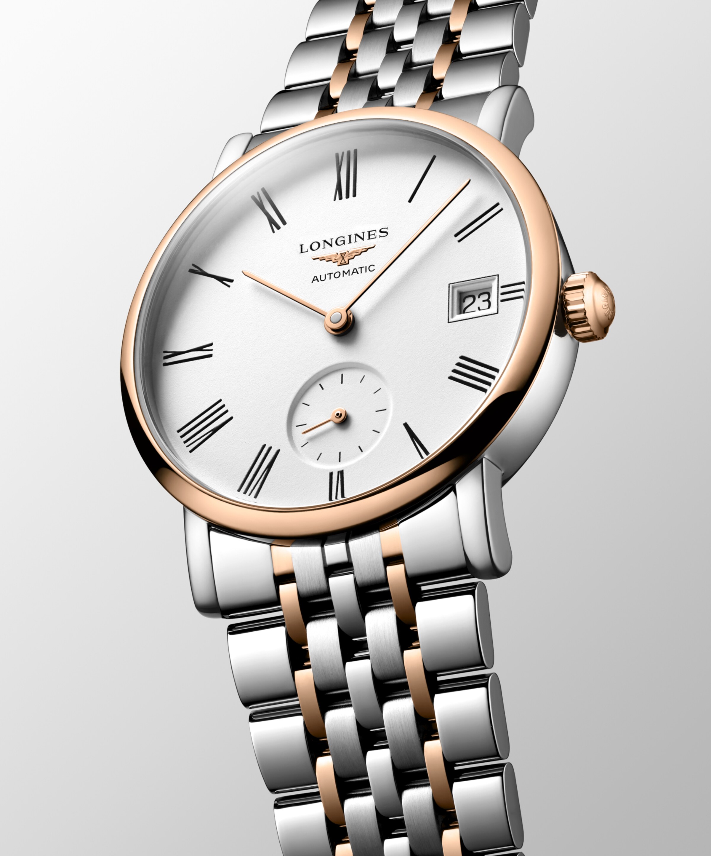 Longines ELEGANT COLLECTION Automatic Stainless steel and 18 karat pink gold cap 200 Watch - L4.312.5.11.7