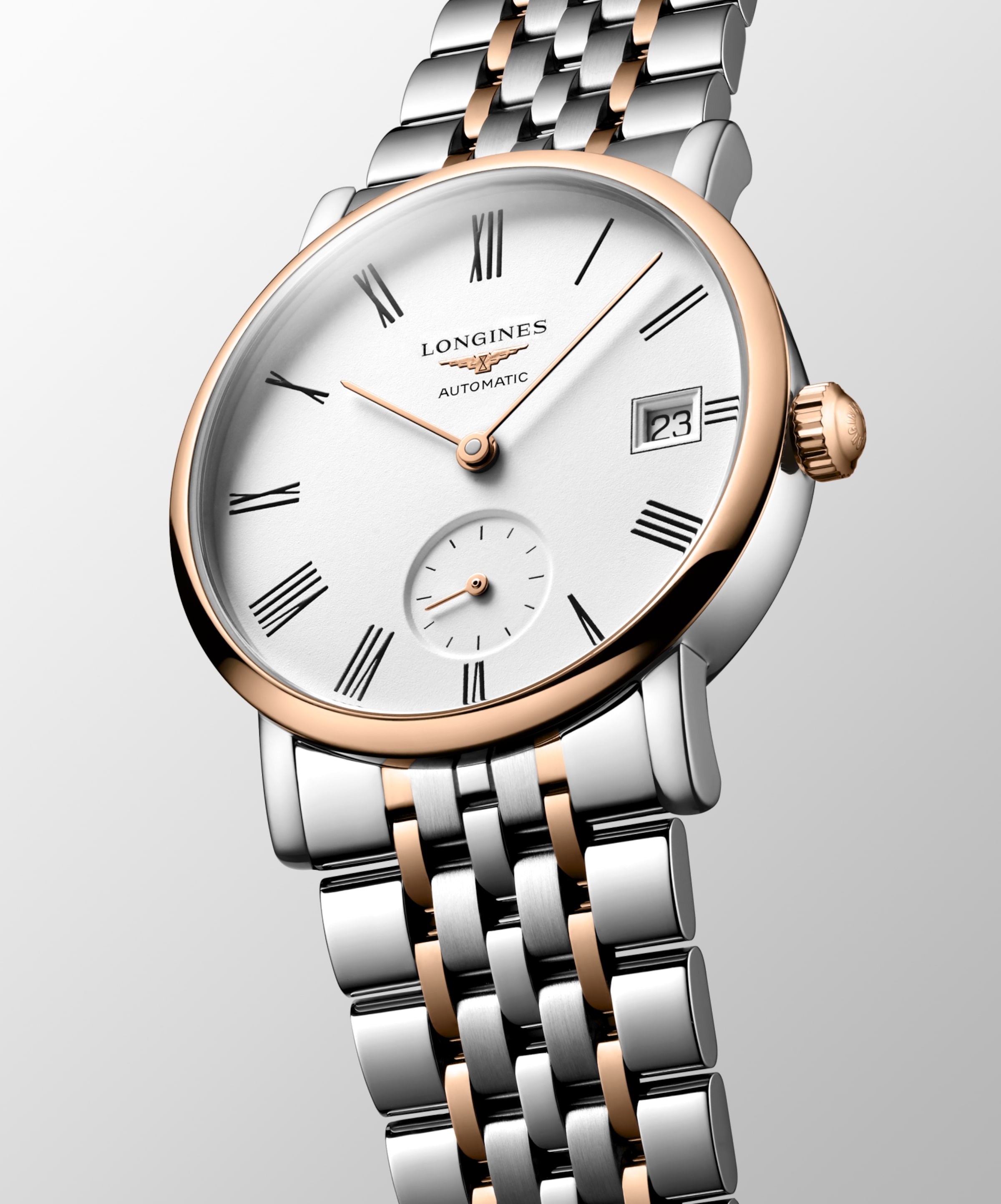 Longines ELEGANT COLLECTION Automatic Stainless steel and 18 karat pink gold cap 200 Watch - L4.312.5.11.7