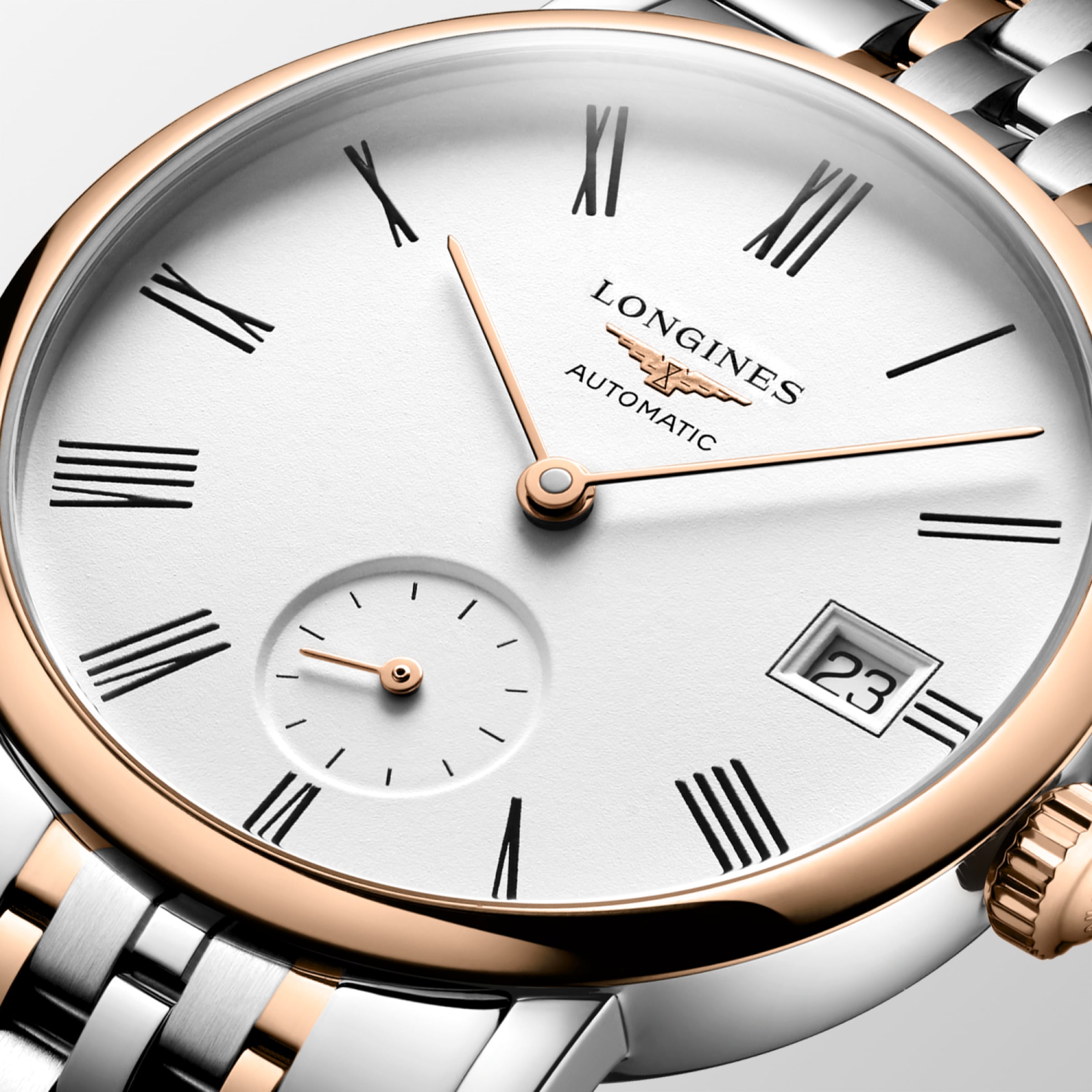 Longines ELEGANT COLLECTION Automatic Stainless steel and 18 karat pink gold cap 200 Watch - L4.312.5.11.7