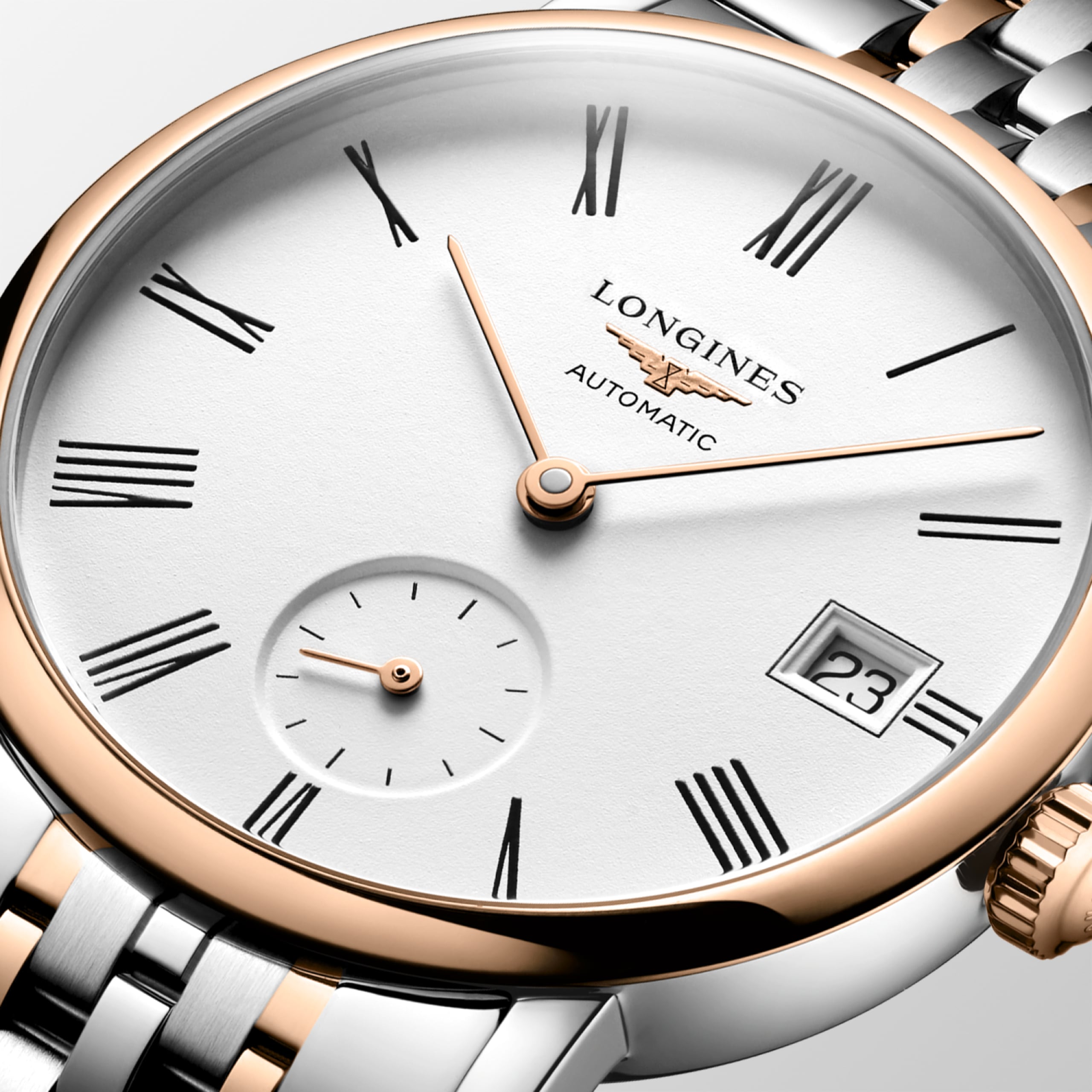 Longines 優雅系列 自動上鏈機械機芯 不鏽鋼及18k玫瑰金 Watch - L4.312.5.11.7