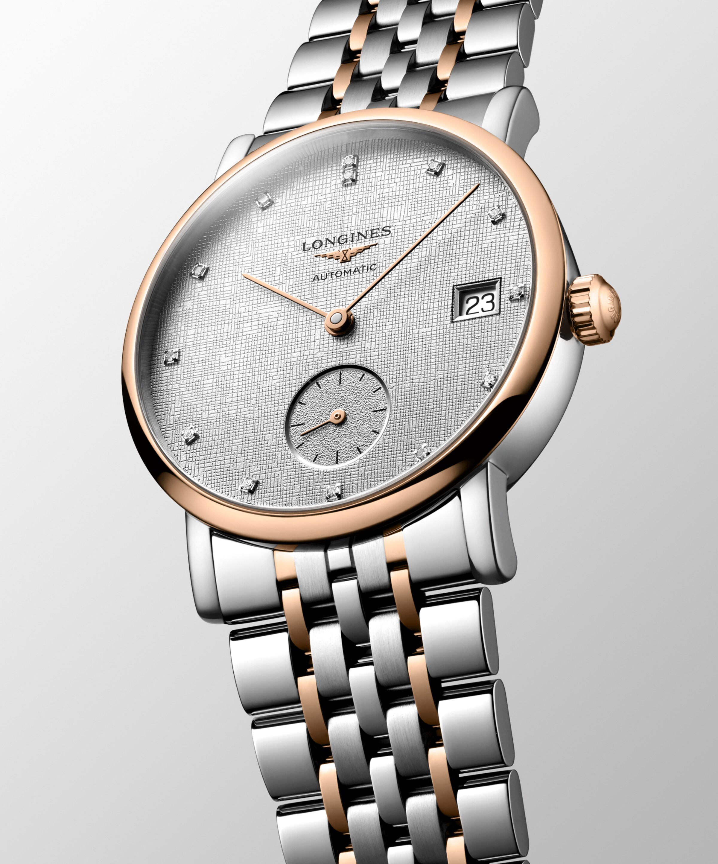 Longines ELEGANT COLLECTION Automatic Stainless steel and 18 karat pink gold cap 200 Watch - L4.312.5.77.7