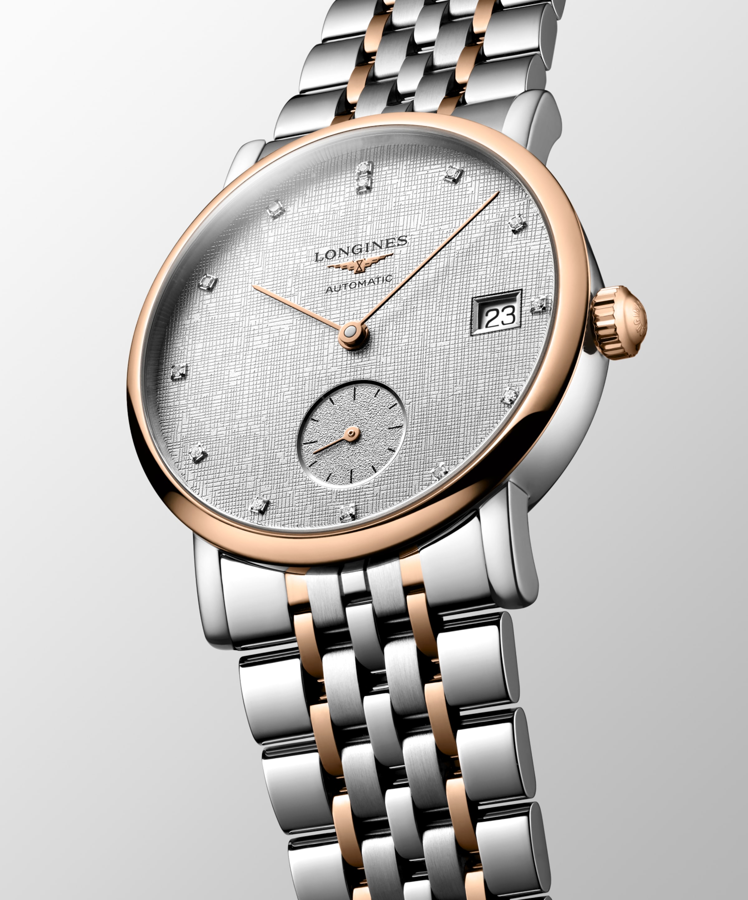 Longines ELEGANT COLLECTION Automatic Stainless steel and 18 karat pink gold cap 200 Watch - L4.312.5.77.7