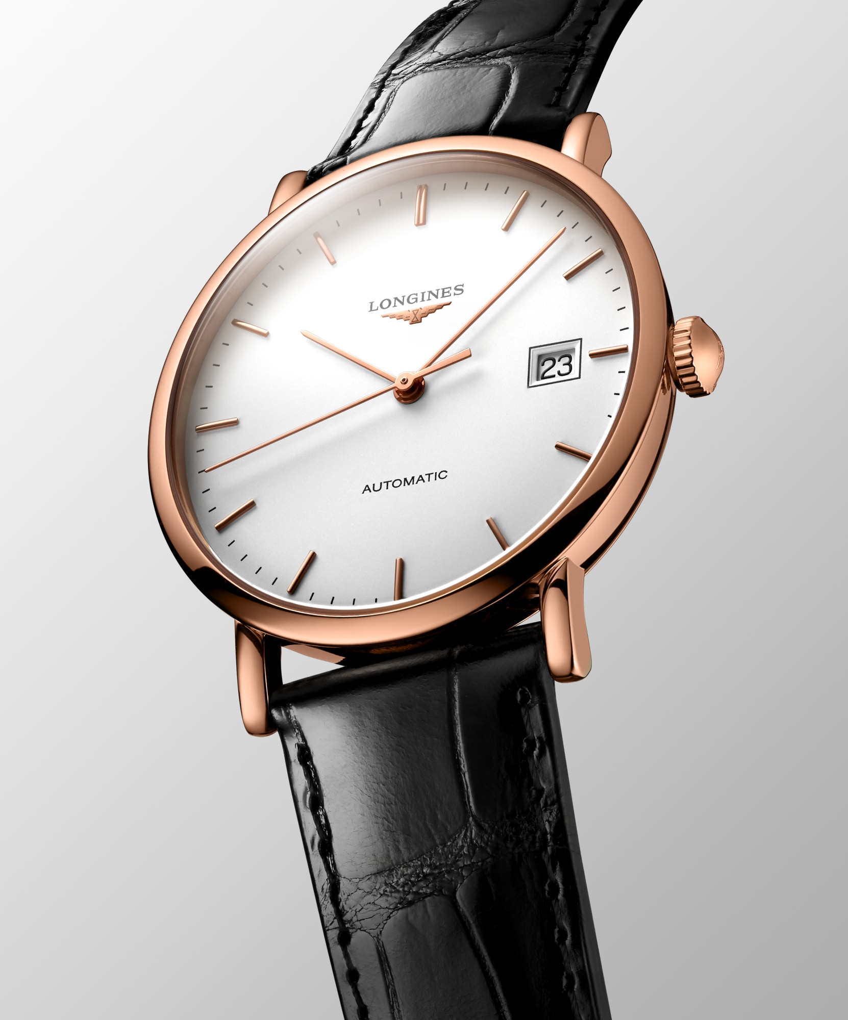 【OH済】LONGINES automatic ロンジン スモセコ ノンデイト L4.787.8.12.0 Longines Elegant Collection Mens Watch