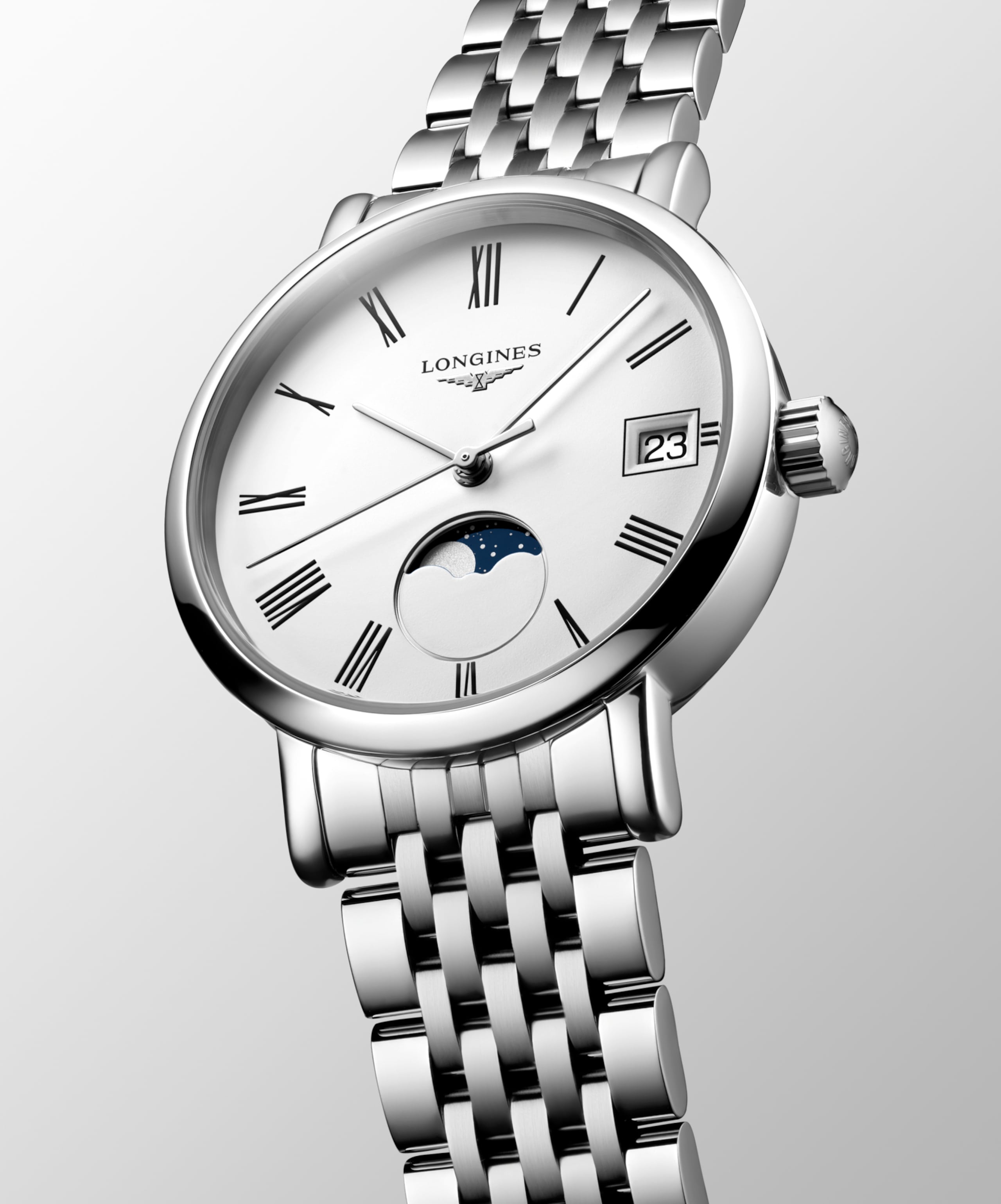 Longines ELEGANT COLLECTION MOONPHASE kwarcowy stal szlachetna Watch - L4.330.4.11.6
