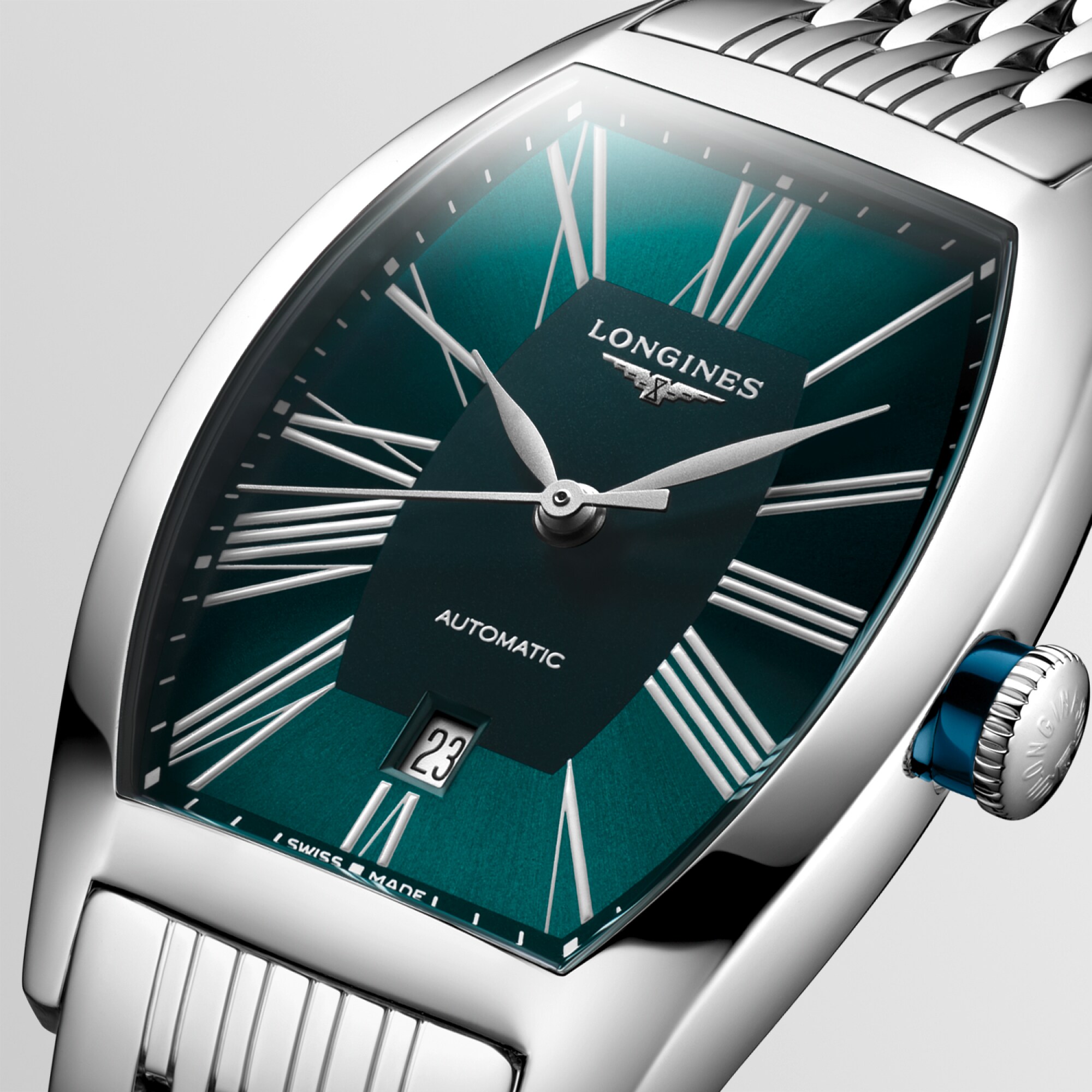 LONGINES EVIDENZA Automatic, Stainless Steel, Petroleum Dial