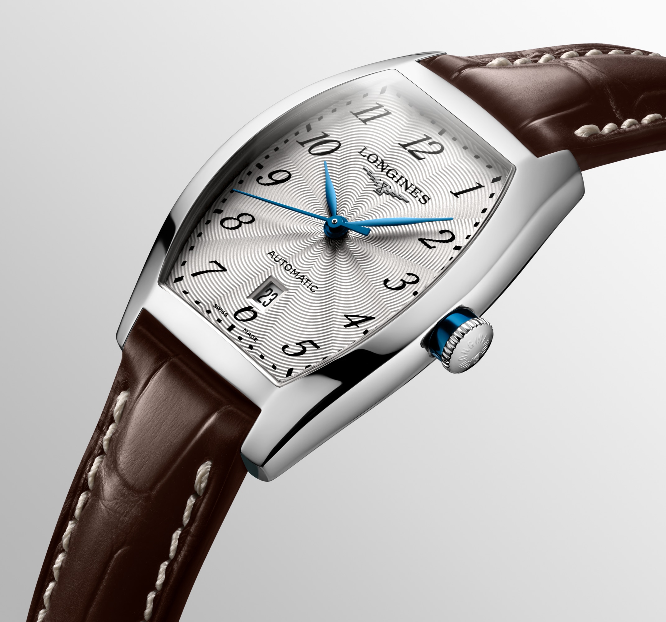 ロンジン エヴィデンツァ 自動巻、ステンレススティール、シルバー