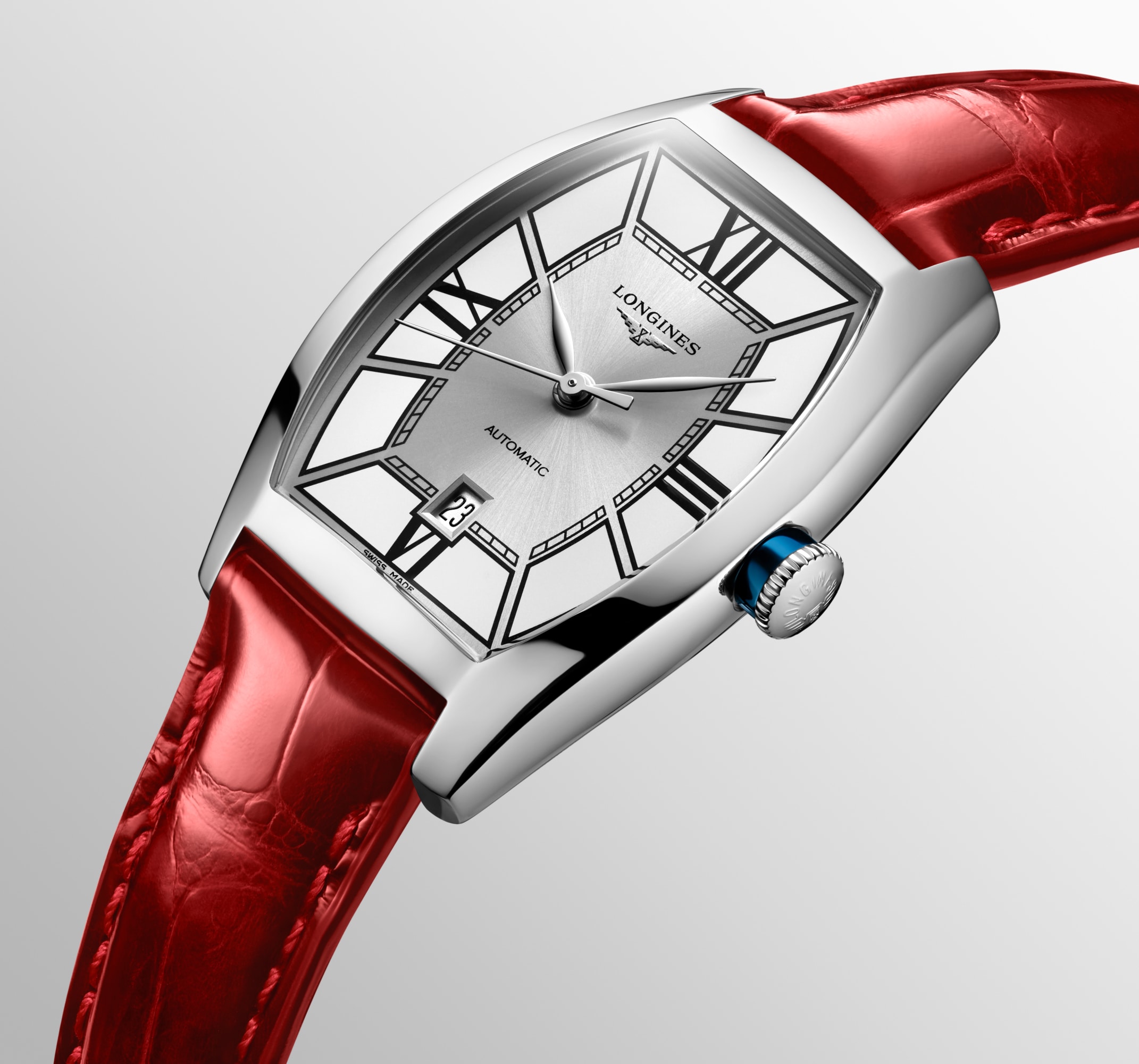 ロンジン エヴィデンツァ 自動巻、ステンレススティール、シルバー