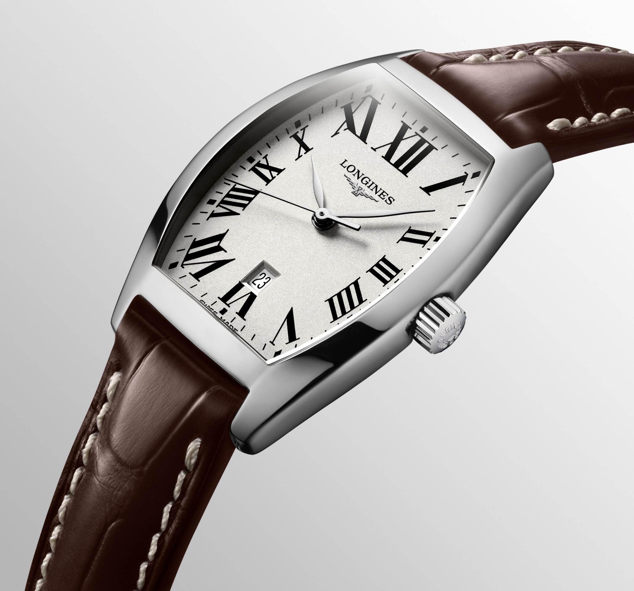 LONGINES EVIDENZA Quartz, Roestvrij Staal, Zilver Wijzerplaat Met