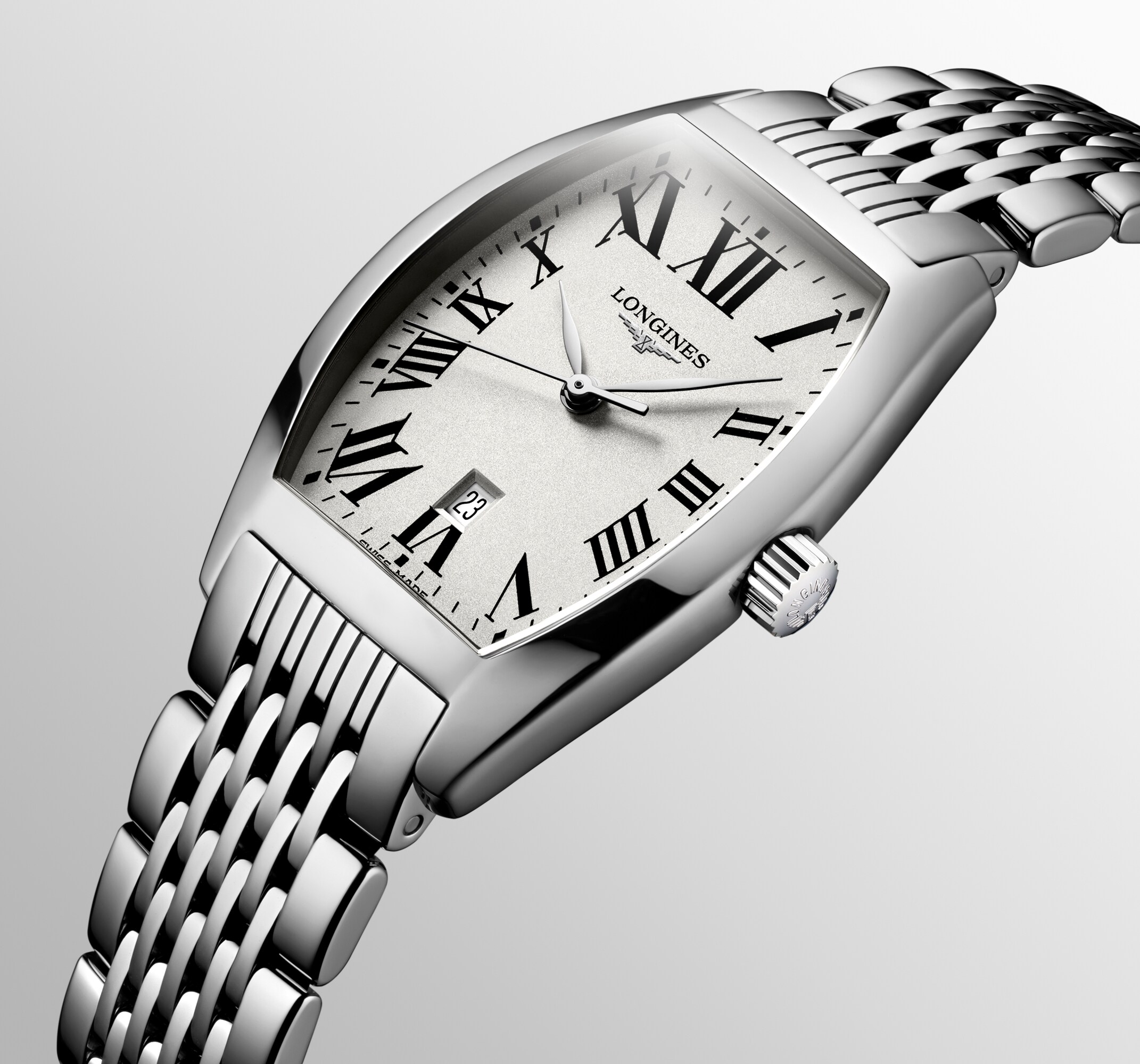 LONGINES EVIDENZA Quartz, Stainless Steel, Opaline Ivory Dial