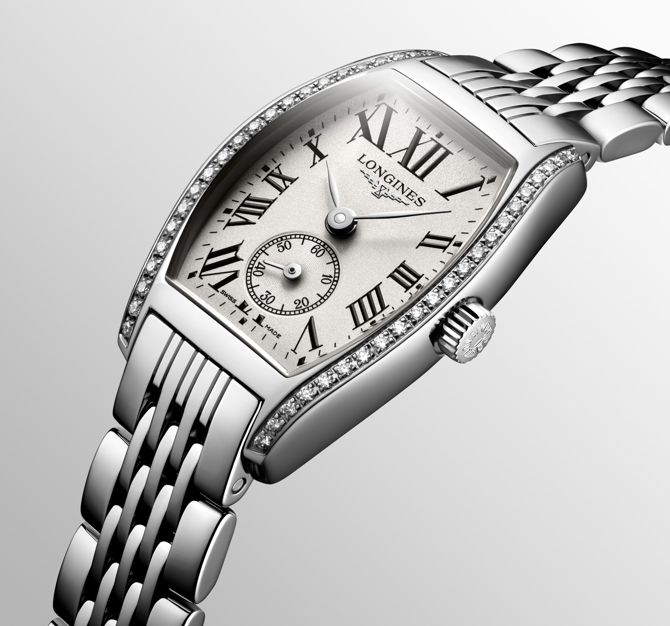 ロンジン エヴィデンツァ クォーツ、ステンレススティール、シルバー