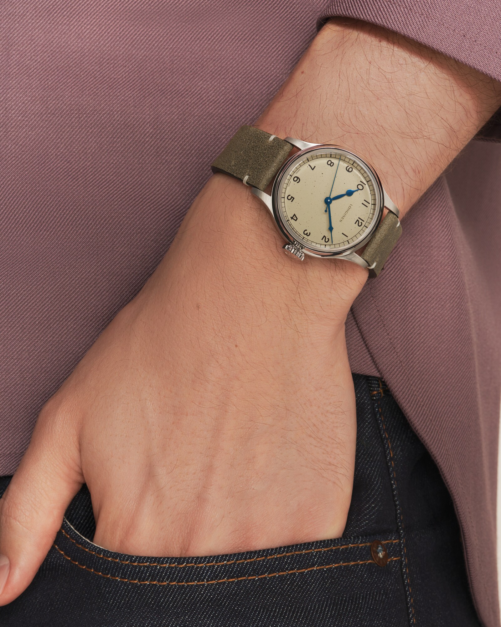 IT7LKV9MEVJW】LONGINES ヘリテージ ミリタリーL2.819.4