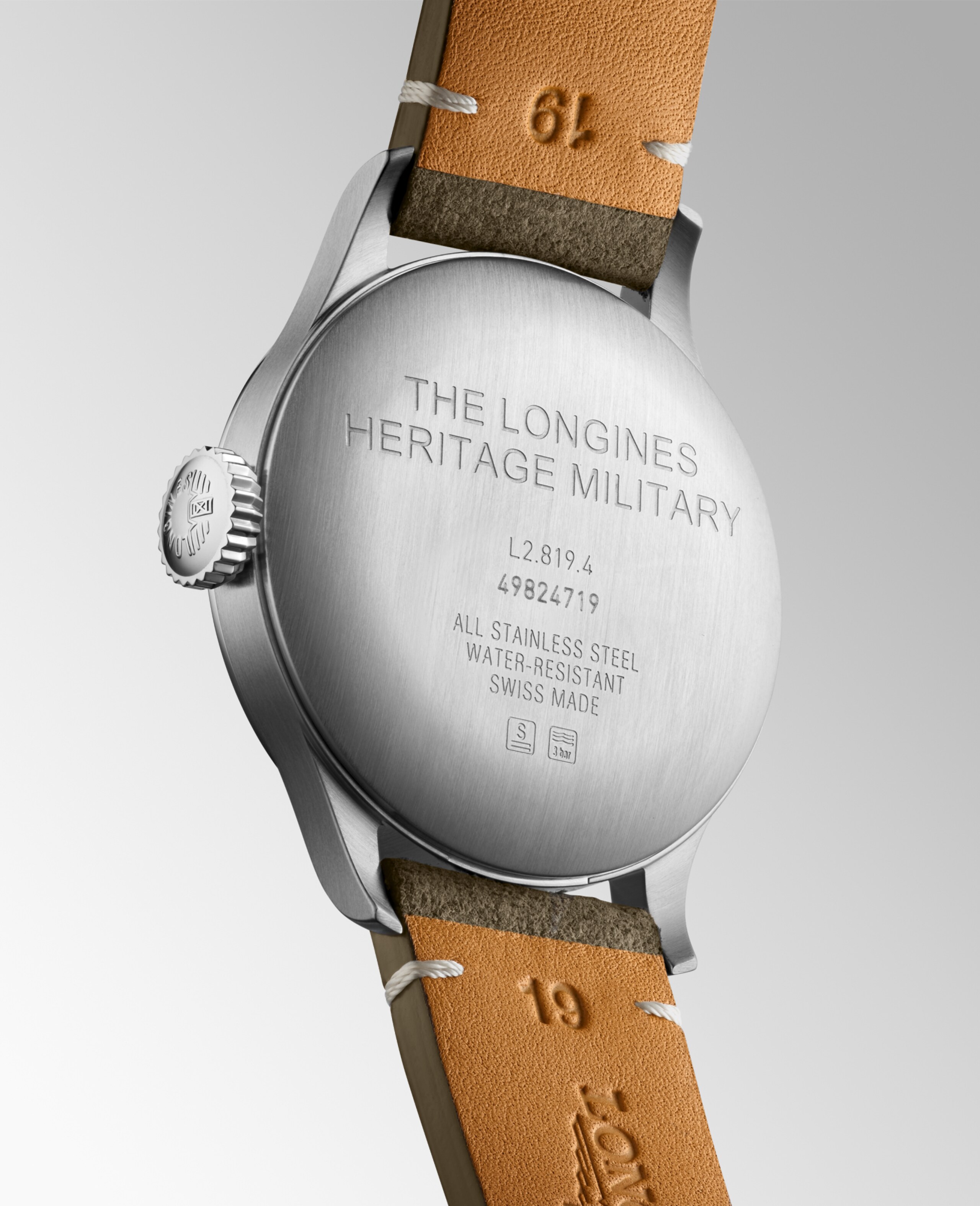 Longines HERITAGE MILITARY automático aço inoxidável Watch - L2.819.4.93.2