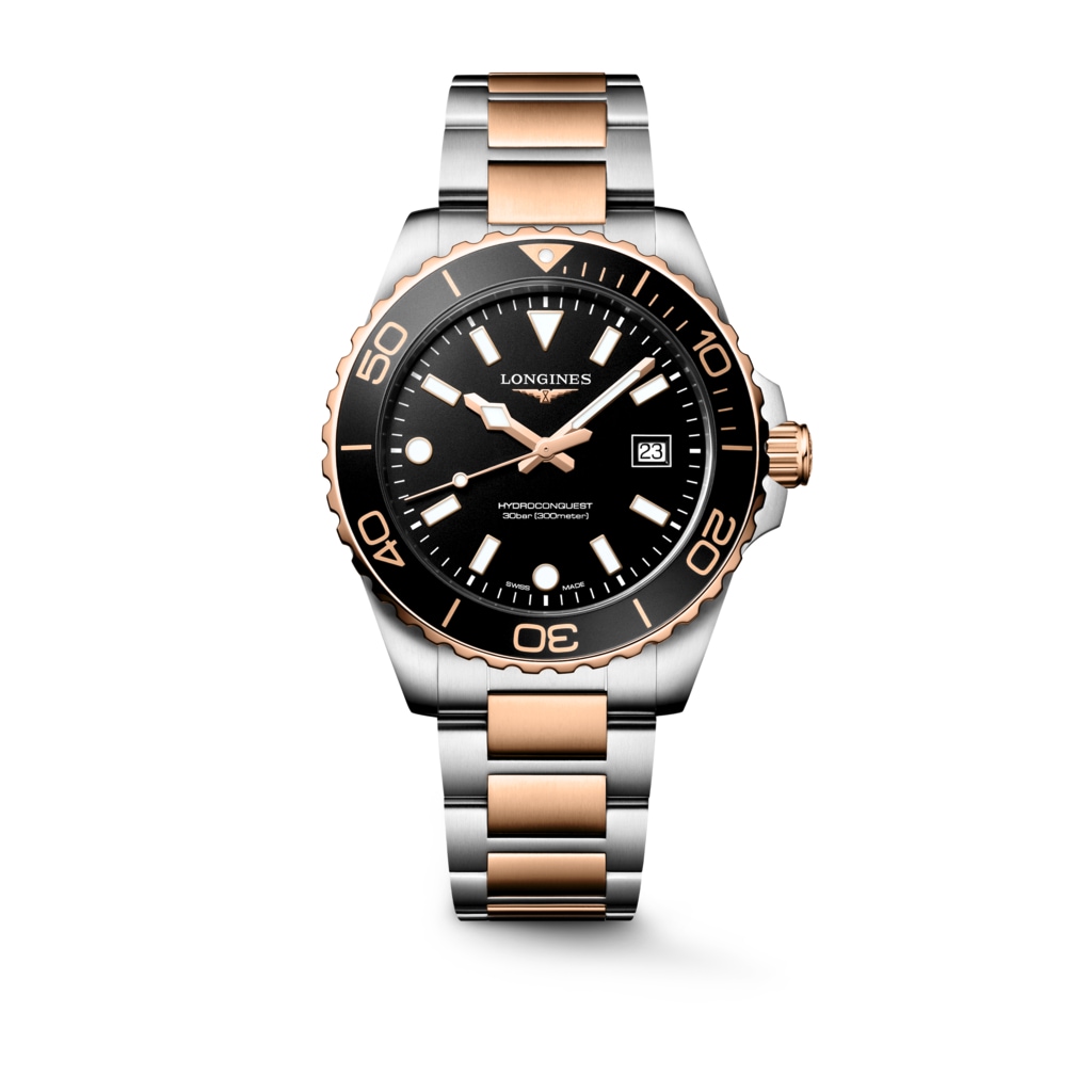 LONGINESゴールド ブラック 腕時計 longines-hydroconquest-l3-769-