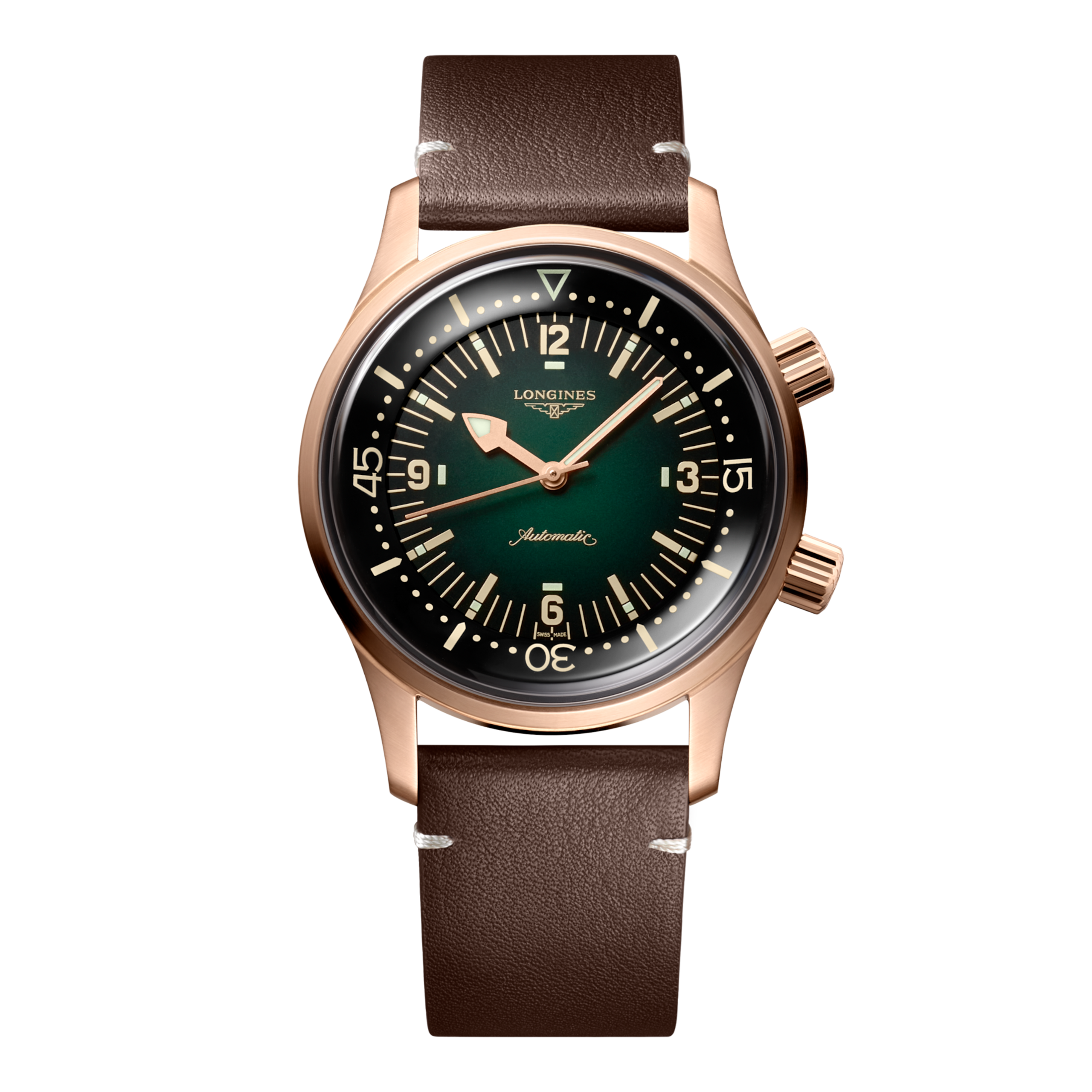 LONGINES LEGEND DIVER BRONZE 自動巻、チタン製ケースバックを LONGINES LEGEND DIVER BRONZE 自動巻、チタン製ケースバックを