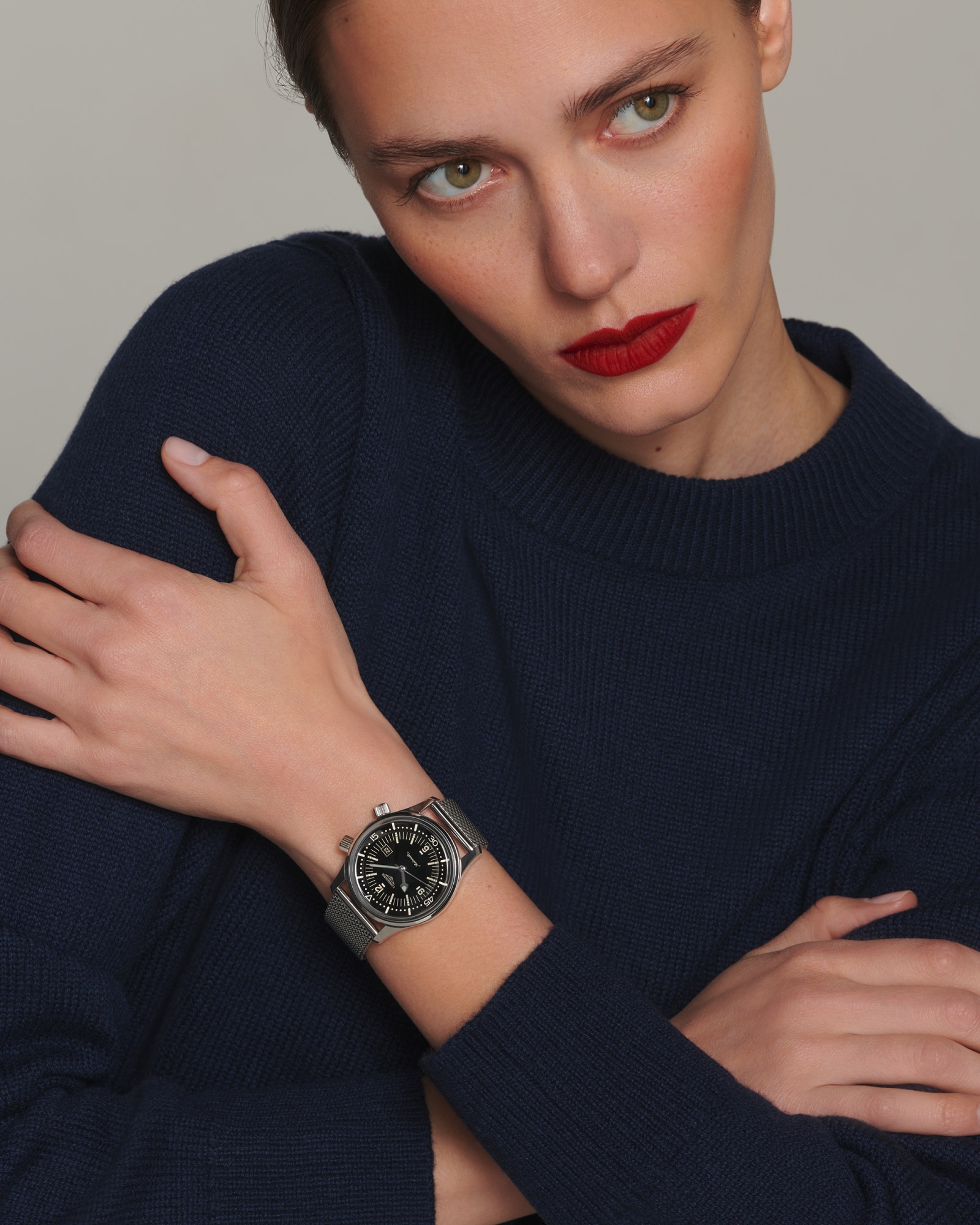 ライデン ロンジン レジェンドダイバー 自動巻、ステンレススティール、ブラック