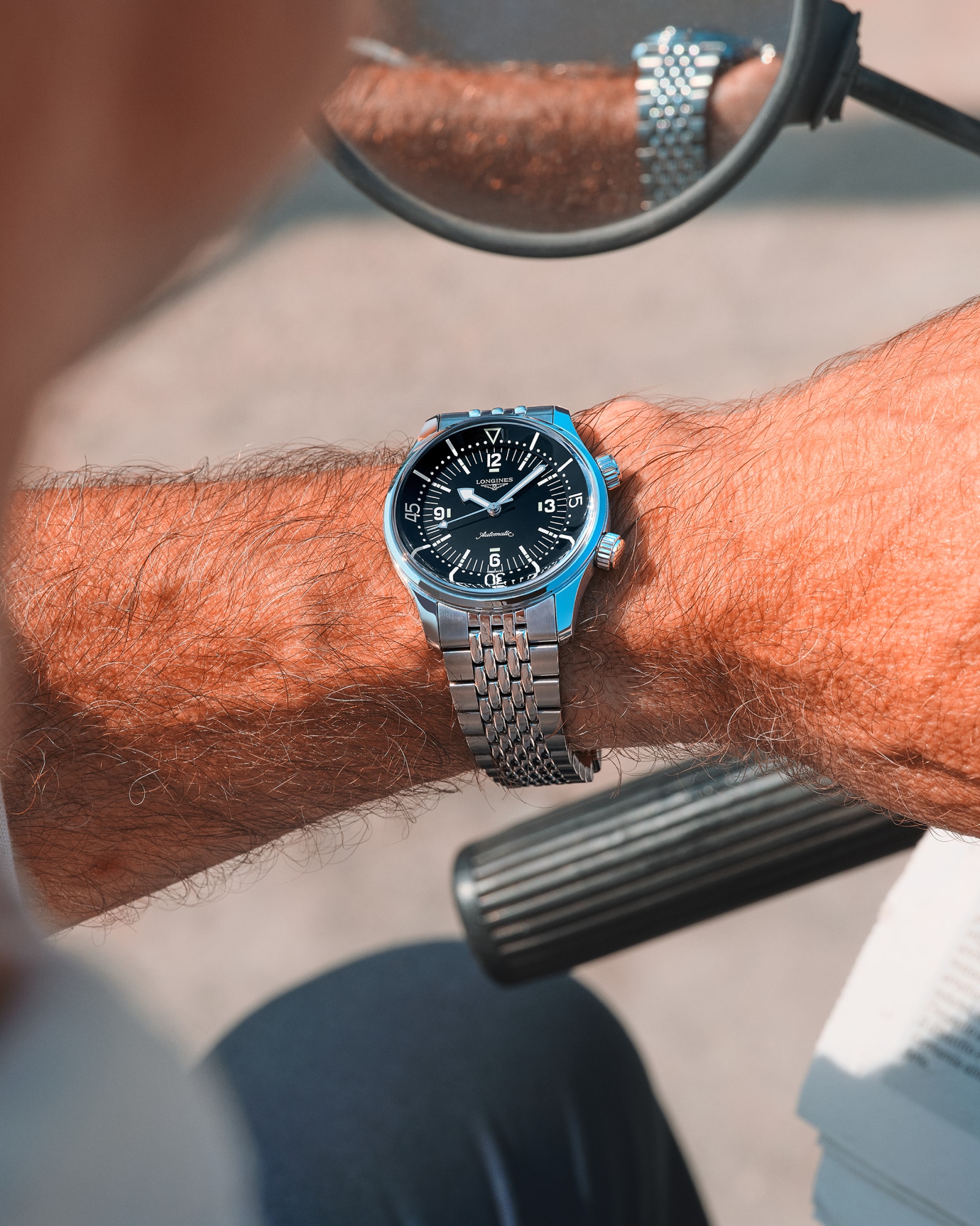 LONGINES LEGEND DIVER Automatic, Stainless Steel, Black Lacquered