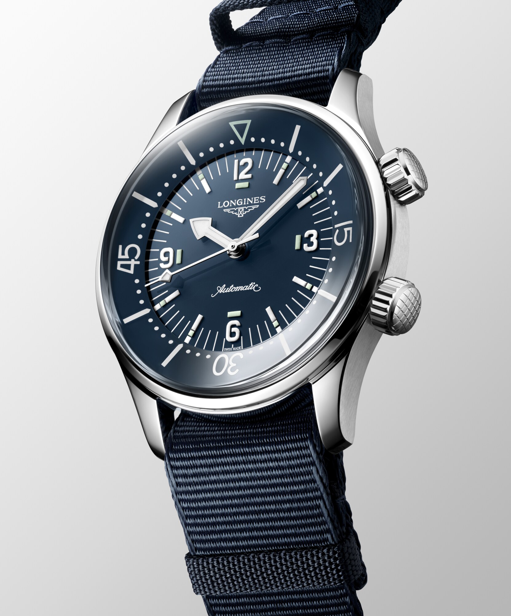 Longines Legend Diver Automatic watch 39mm, Blue lacquered