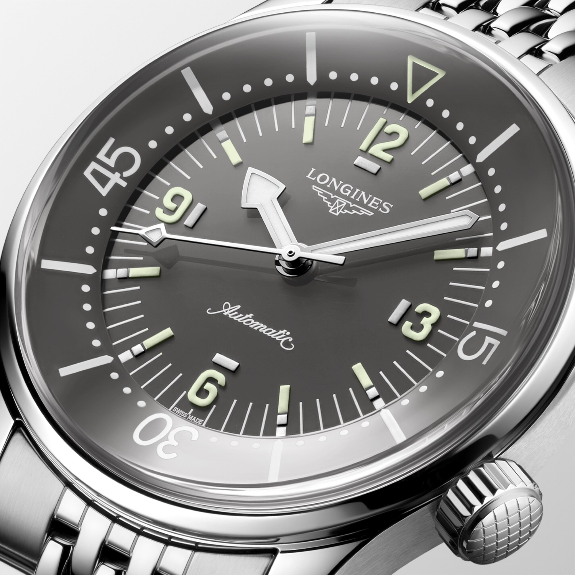 Longines 時計 Longines Spirit Zulu Time Automatic, Stainless Steel And