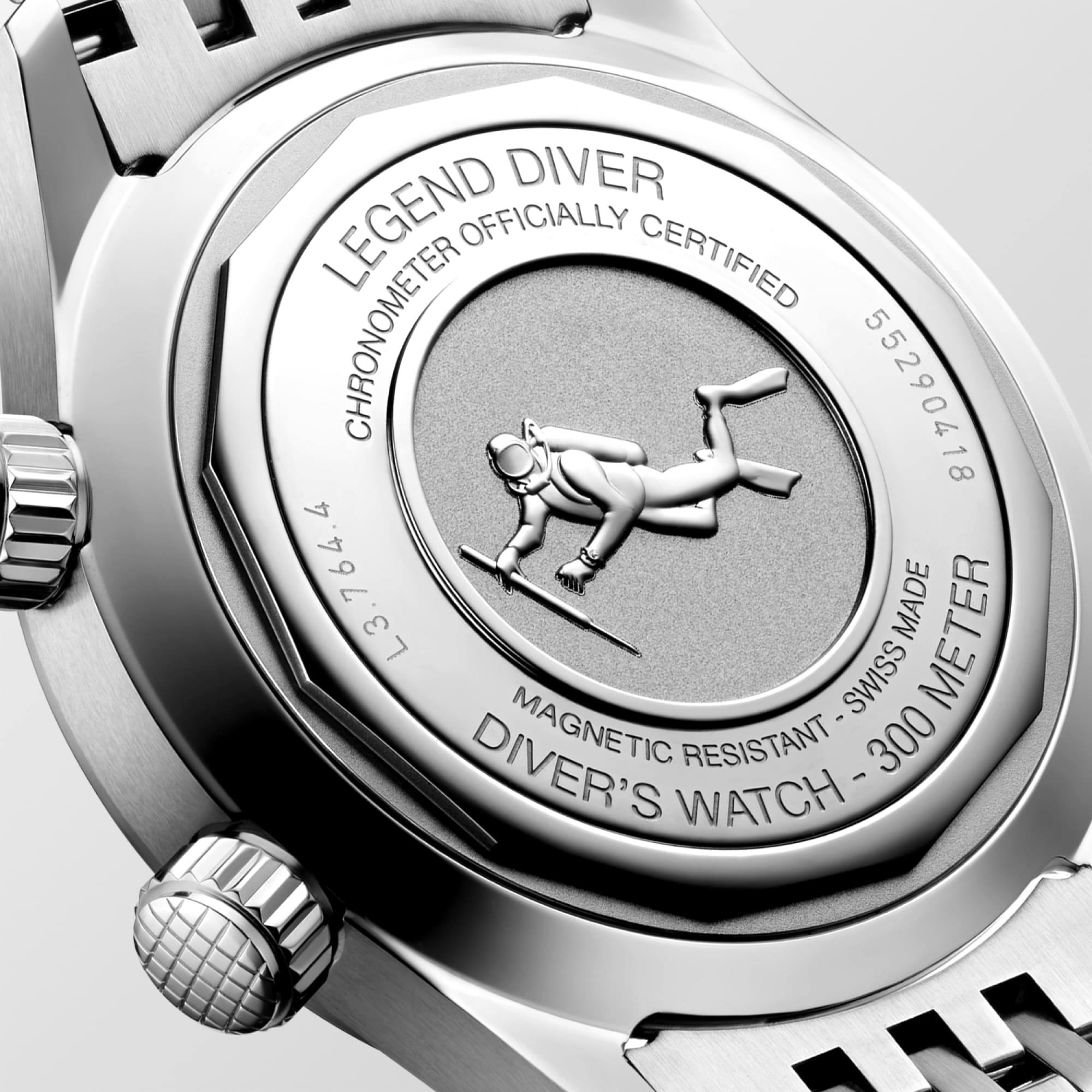 LONGINES LEGEND DIVER Automatic, Stainless Steel, Grey Dial