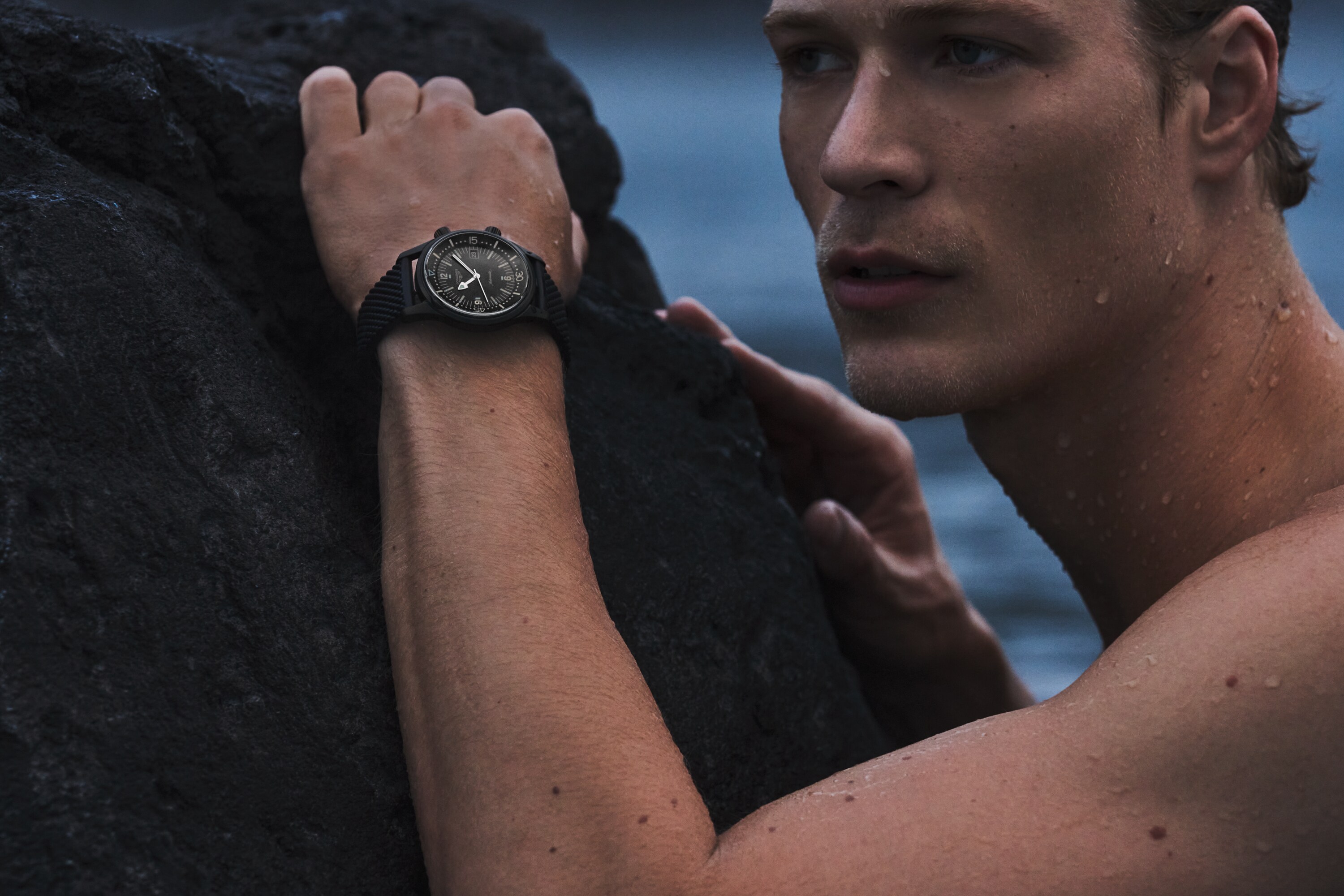 LONGINES ダイバーズウォッチ ブラック Longines Legend Diver Automatic watch 42mm, Black lacquered