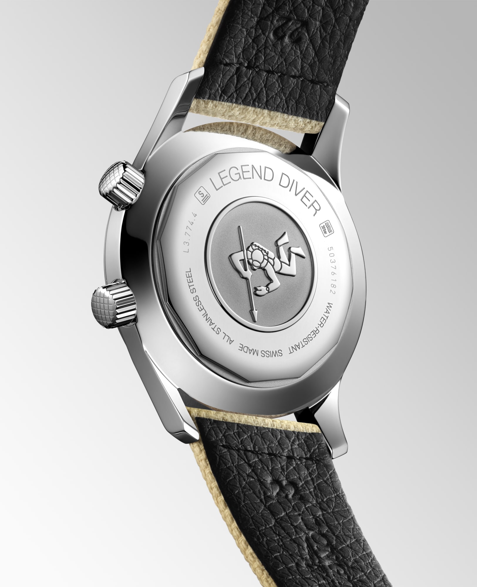ロンジン レジェンドダイバー | Ø 42.00 mm, ベージュ | L3.774.4.30.2