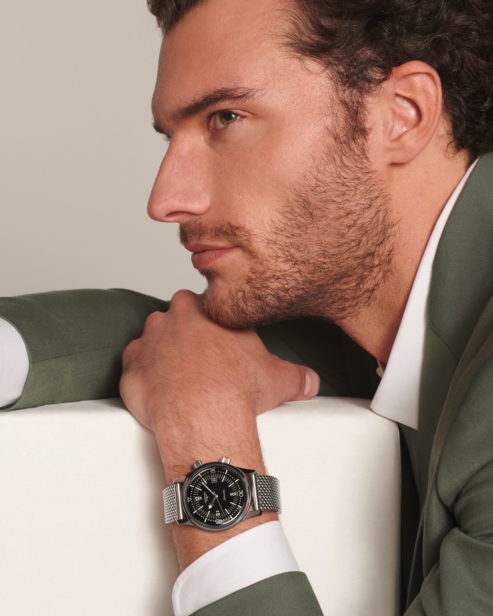 LONGINES LEGEND DIVER Automatic, Stainless Steel, Black Lacquered