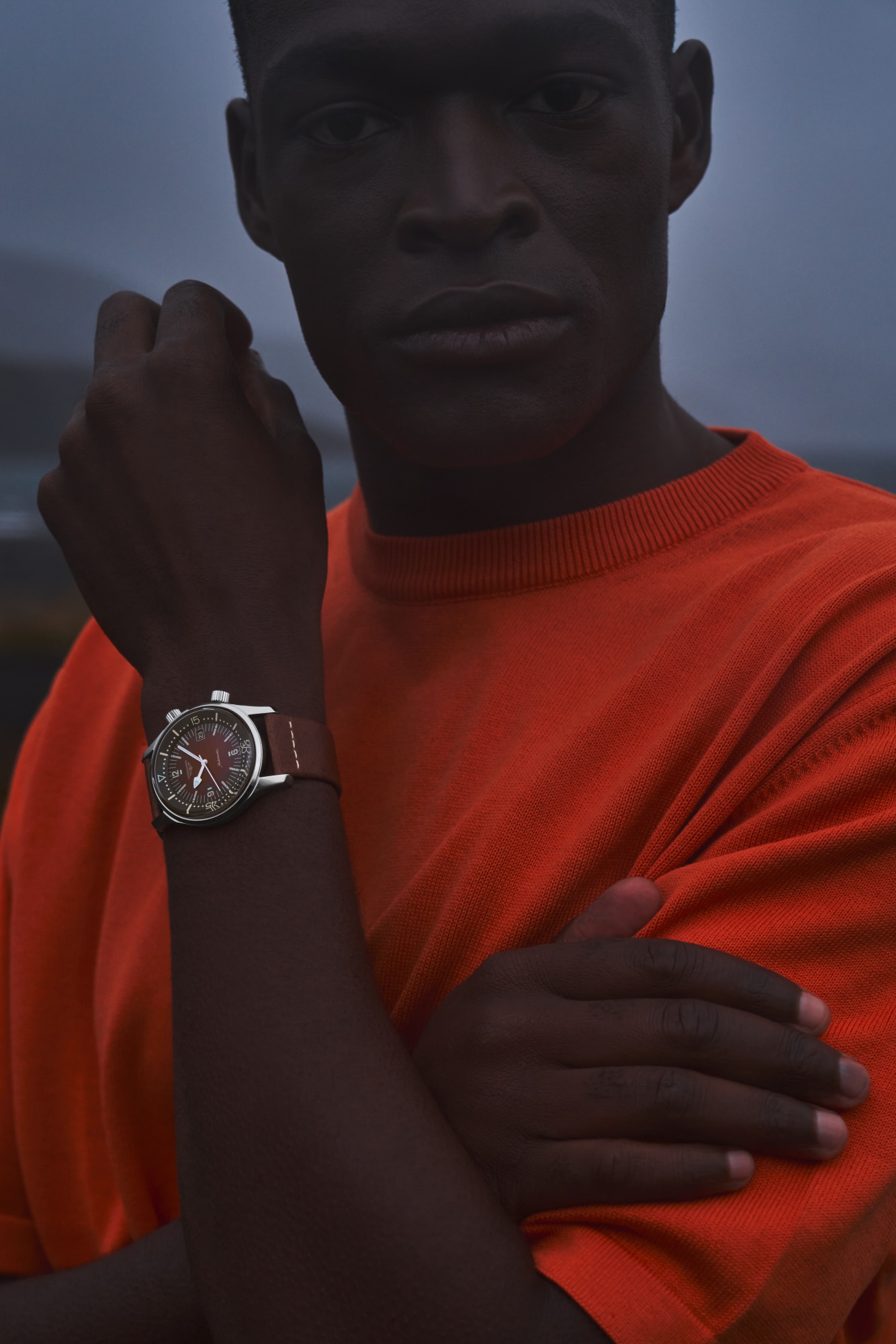 ロンジン レジェンドダイバー 自動巻、ステンレススティール、ブラウン