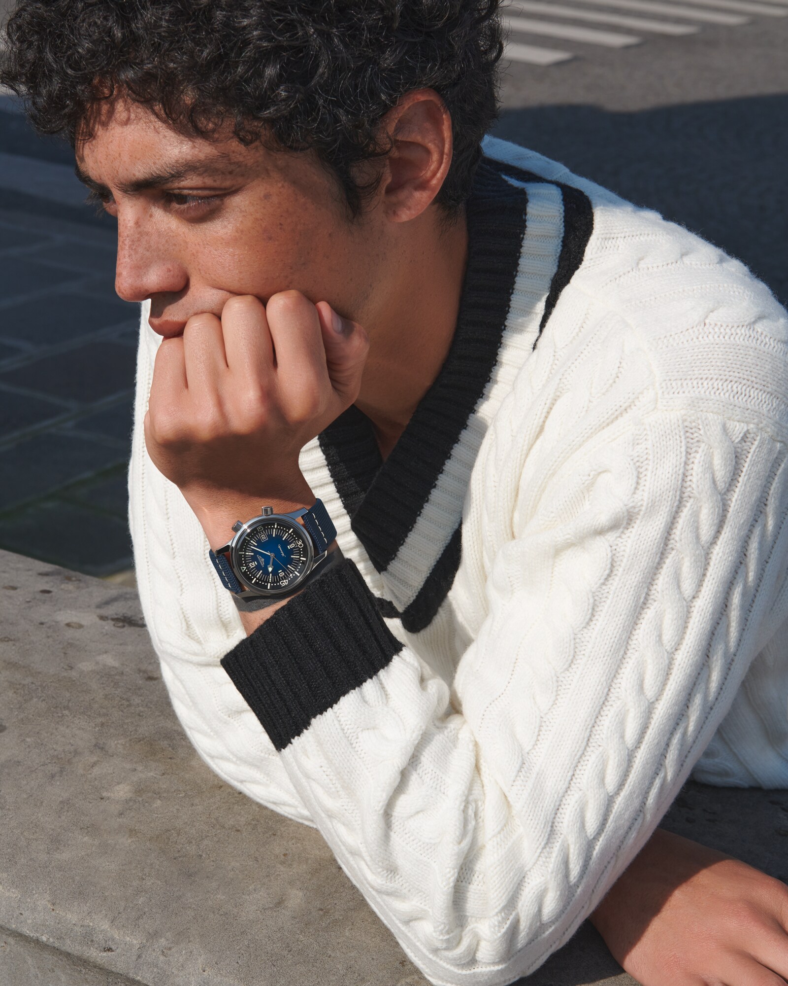 ロンジン レジェンドダイバー 自動巻、ステンレススティール、ブルー