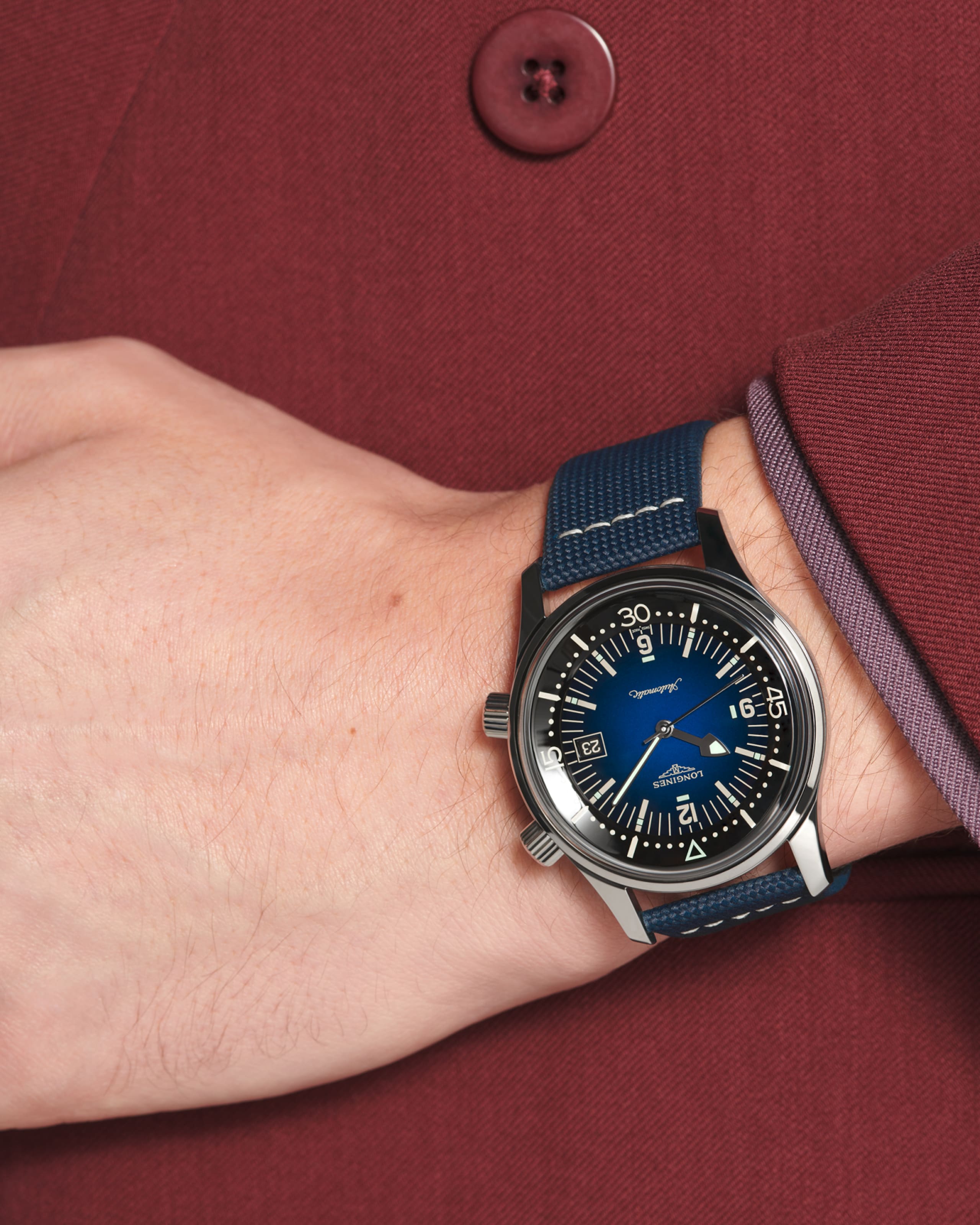 Longines LEGEND DIVER automático aço inoxidável Watch - L3.774.4.90.2