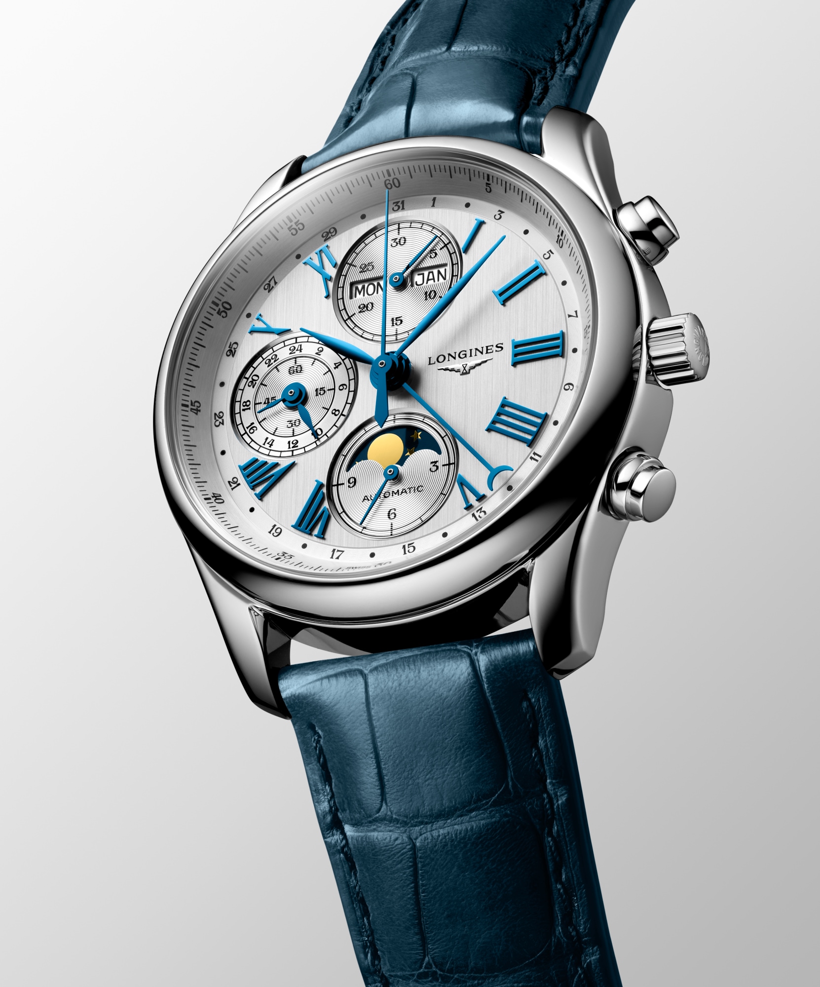 LONGINES MASTER COLLECTION CHRONO MOONPHASE Automatic, Stainless