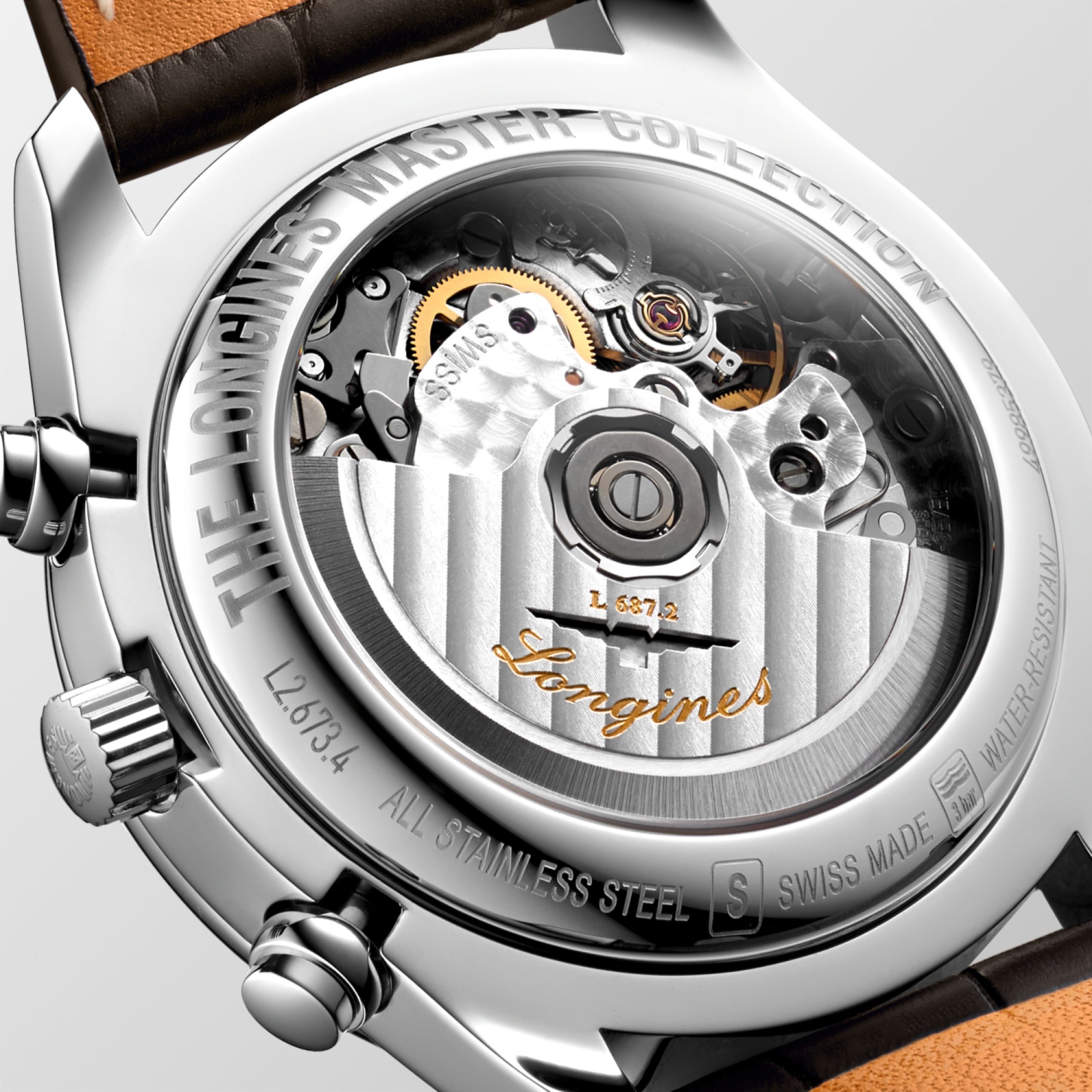 Longines MASTER COLLECTION CHRONO MOONPHASE automatic stainless steel Watch - L2.673.4.78.3