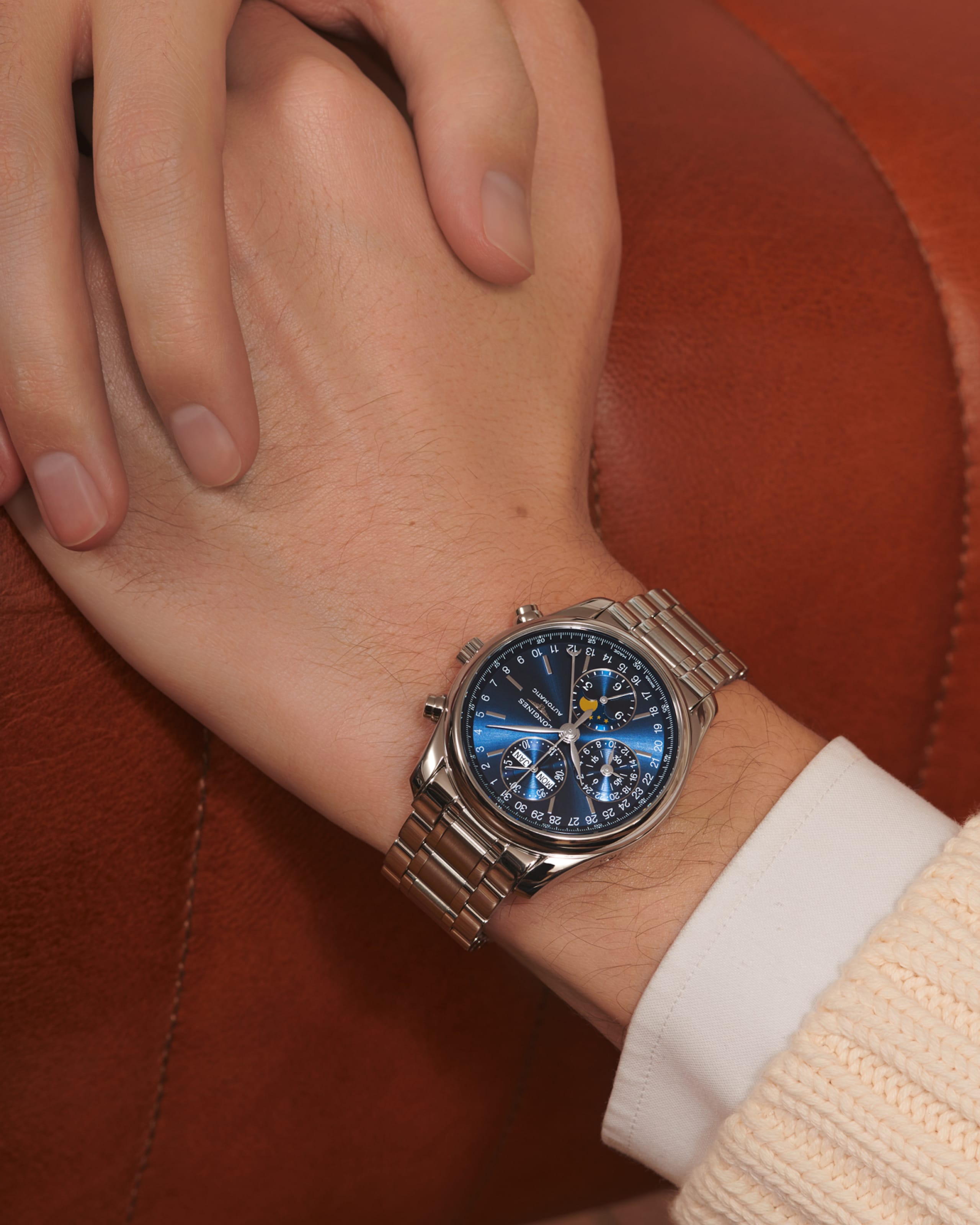 Longines MASTER COLLECTION CHRONO MOONPHASE automatique acier Watch - L2.673.4.92.6