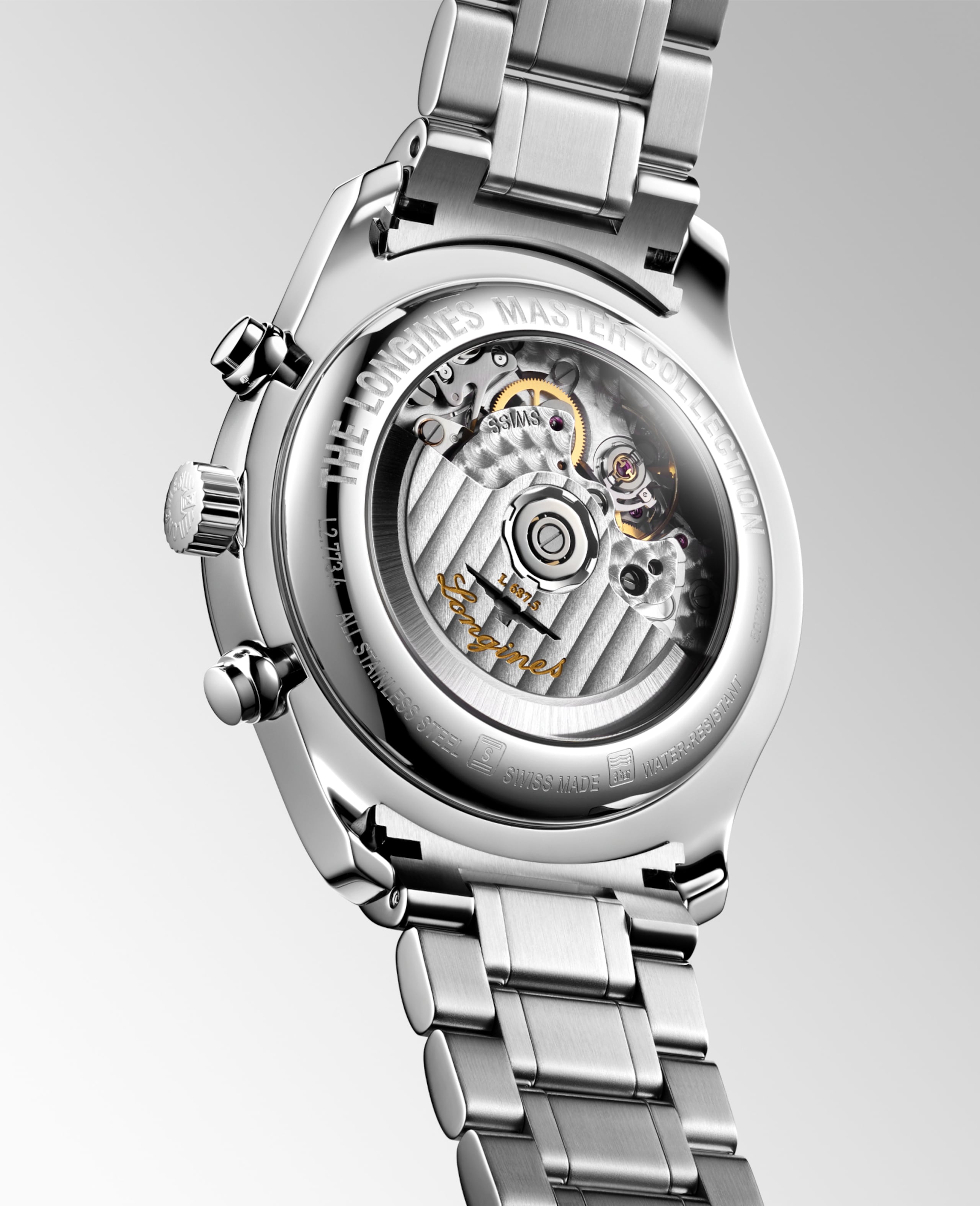 Longines MASTER COLLECTION CHRONO MOONPHASE automatic stainless steel Watch - L2.773.4.61.6