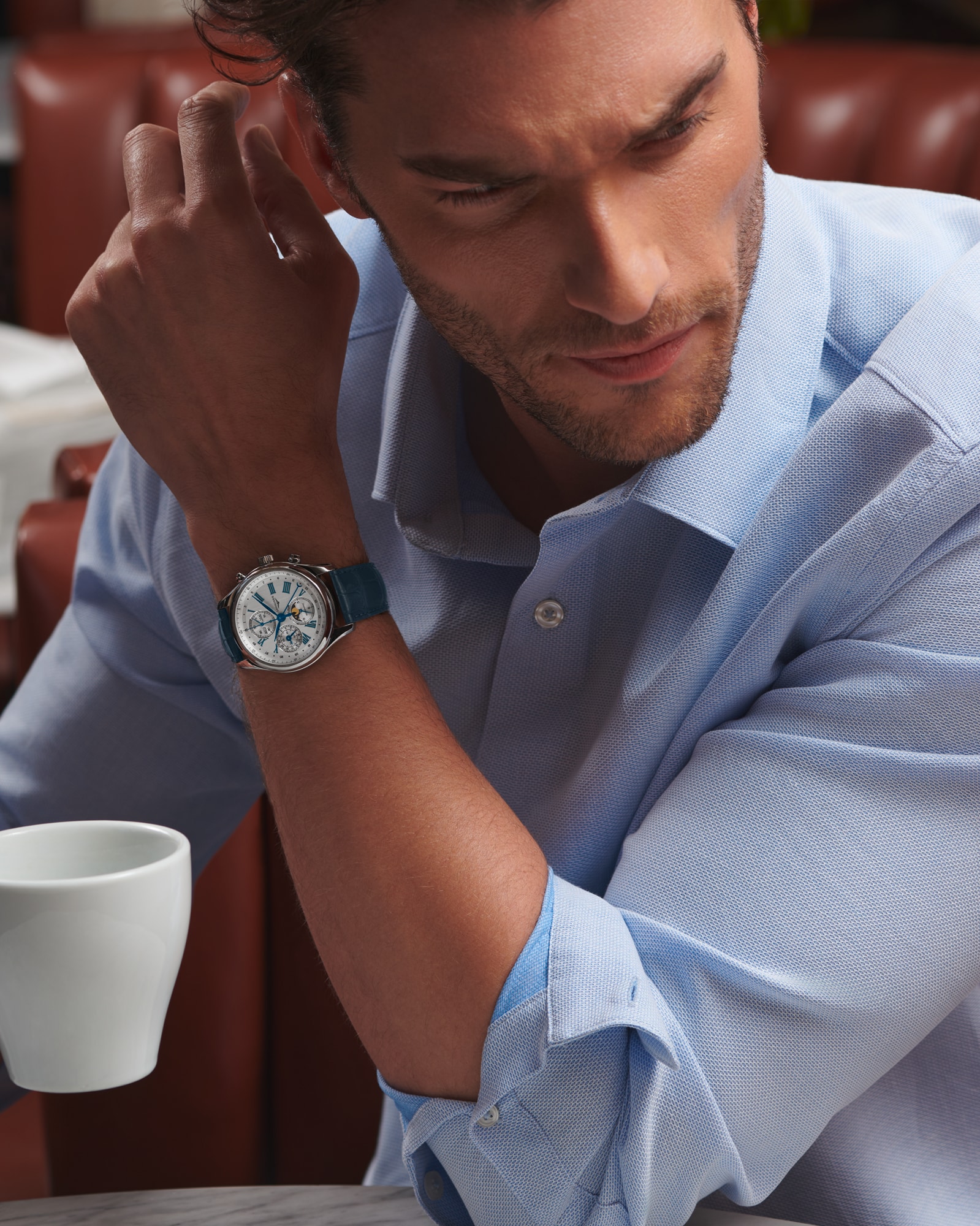 LONGINES MASTER COLLECTION CHRONO MOONPHASE | Ø 42.00 mm, Opaline
