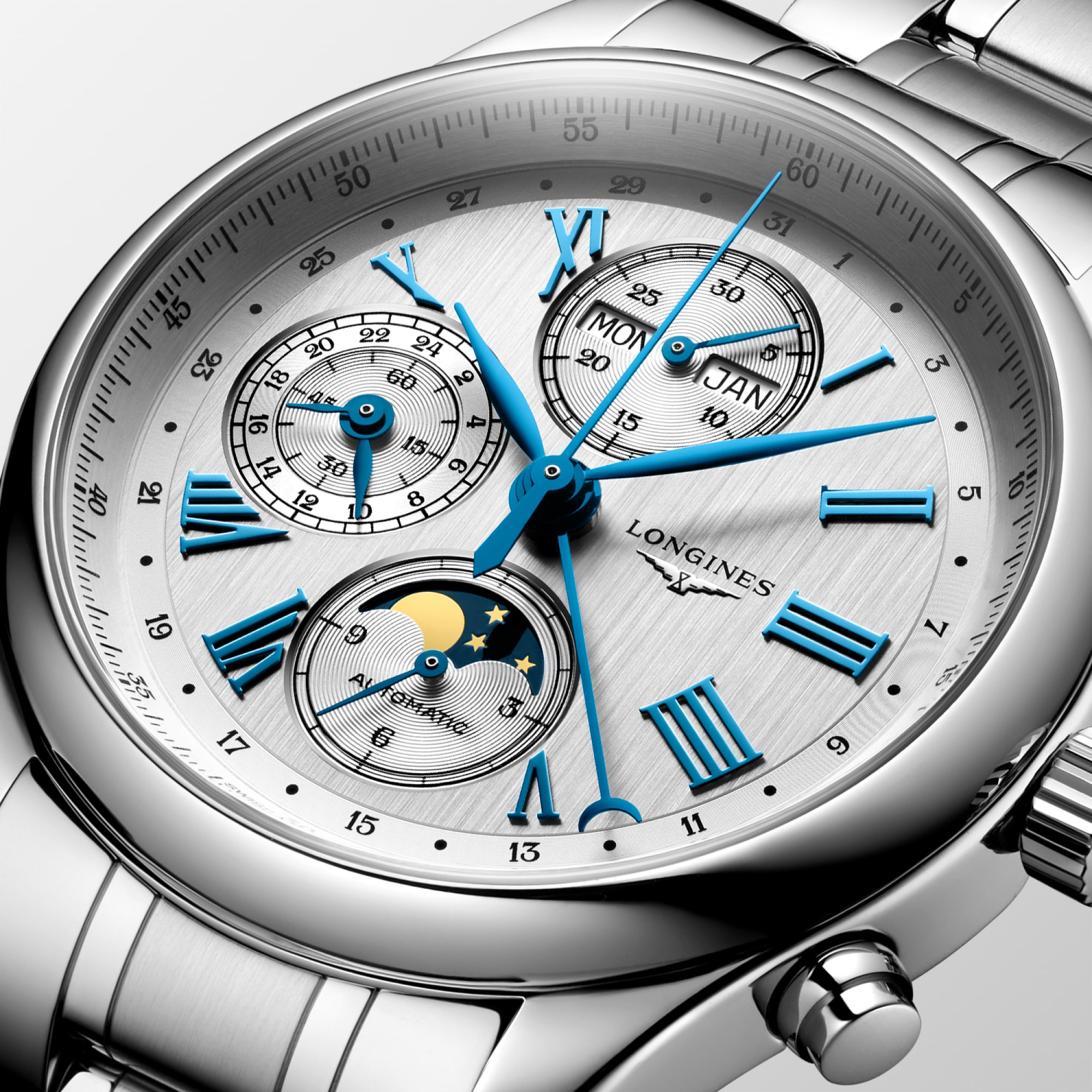 LONGINES MASTER COLLECTION CHRONO MOONPHASE Automatic, Stainless