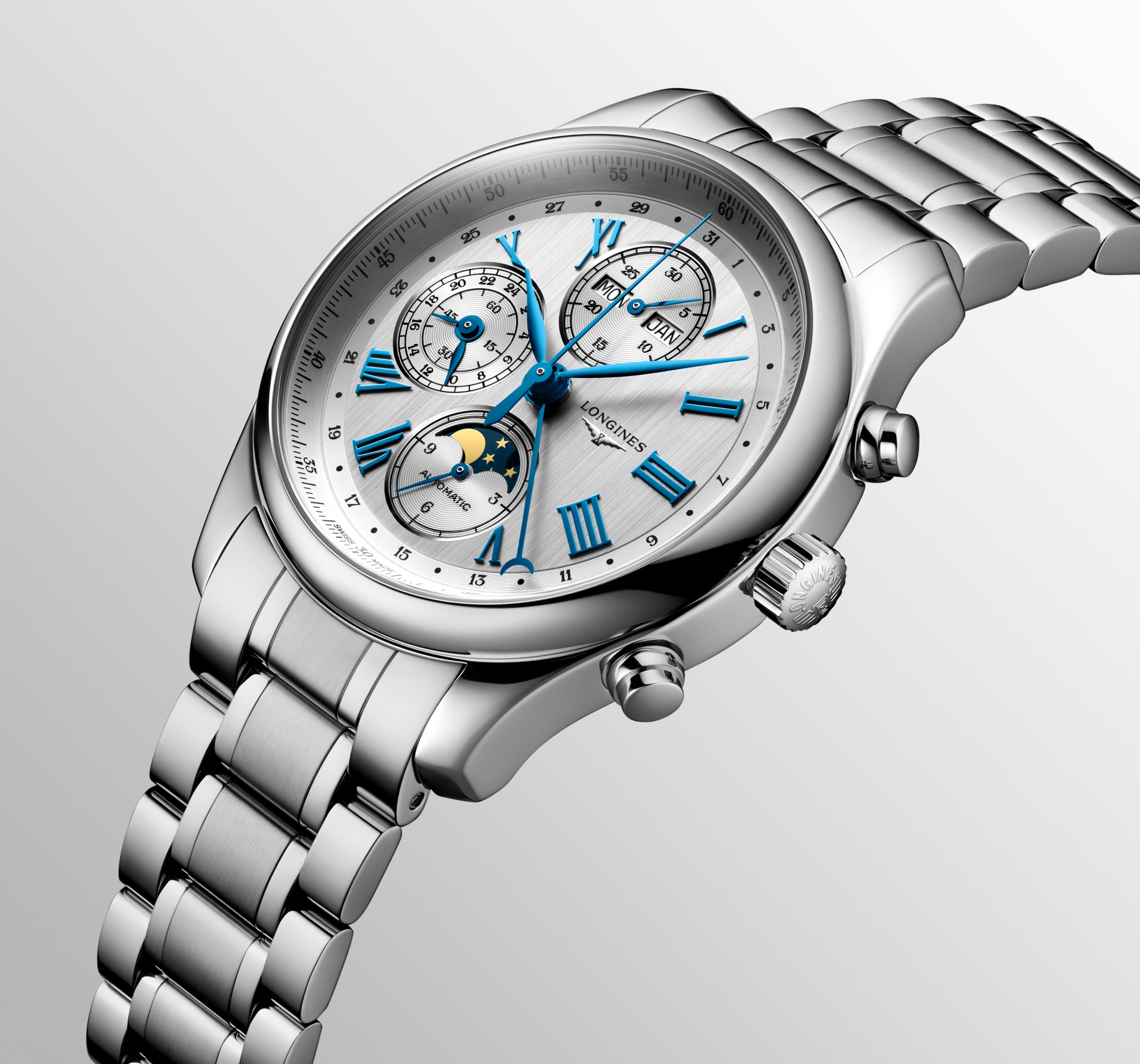 LONGINES MASTER COLLECTION CHRONO MOONPHASE Automatic, Stainless