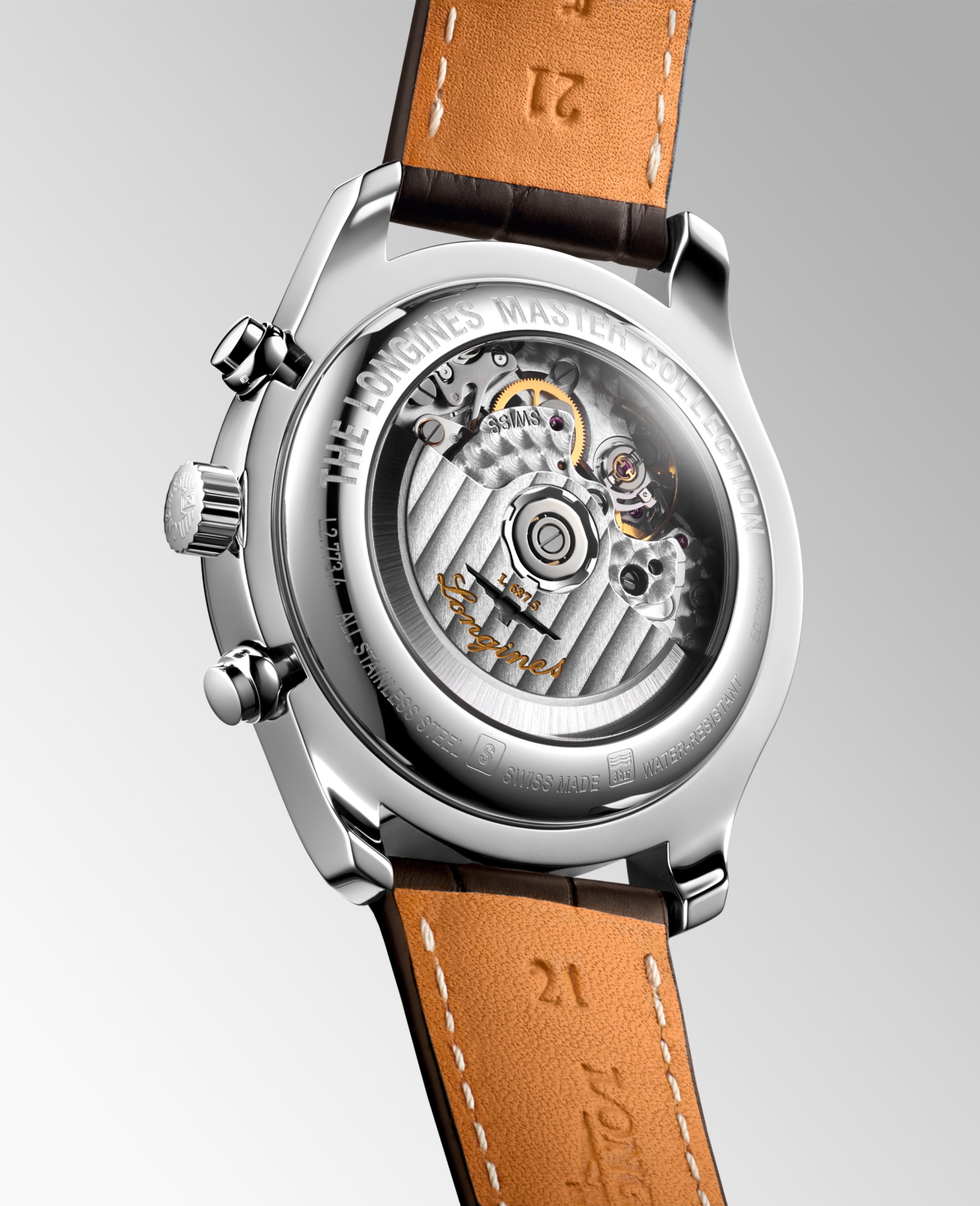 Longines MASTER COLLECTION CHRONO MOONPHASE automático acero inoxidable Watch - L2.773.4.78.3