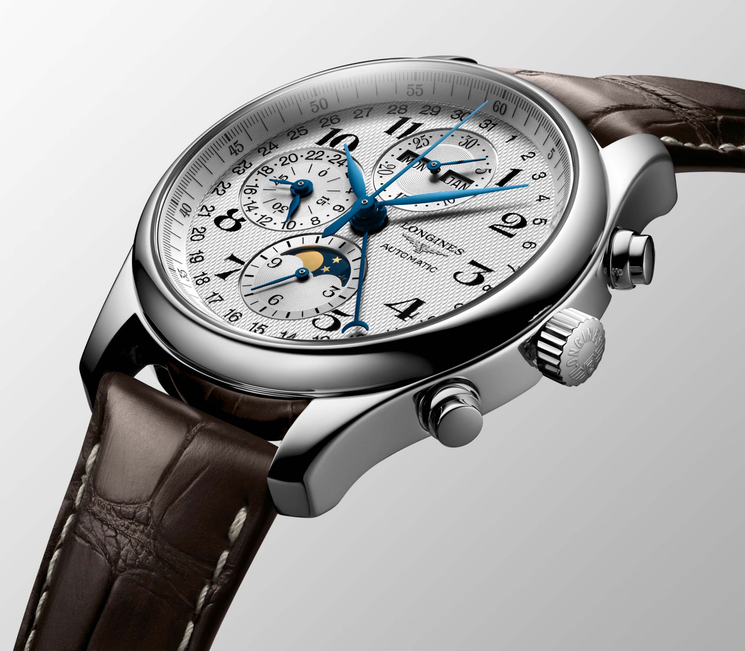 Longines MASTER COLLECTION CHRONO MOONPHASE automático acero inoxidable Watch - L2.773.4.78.3