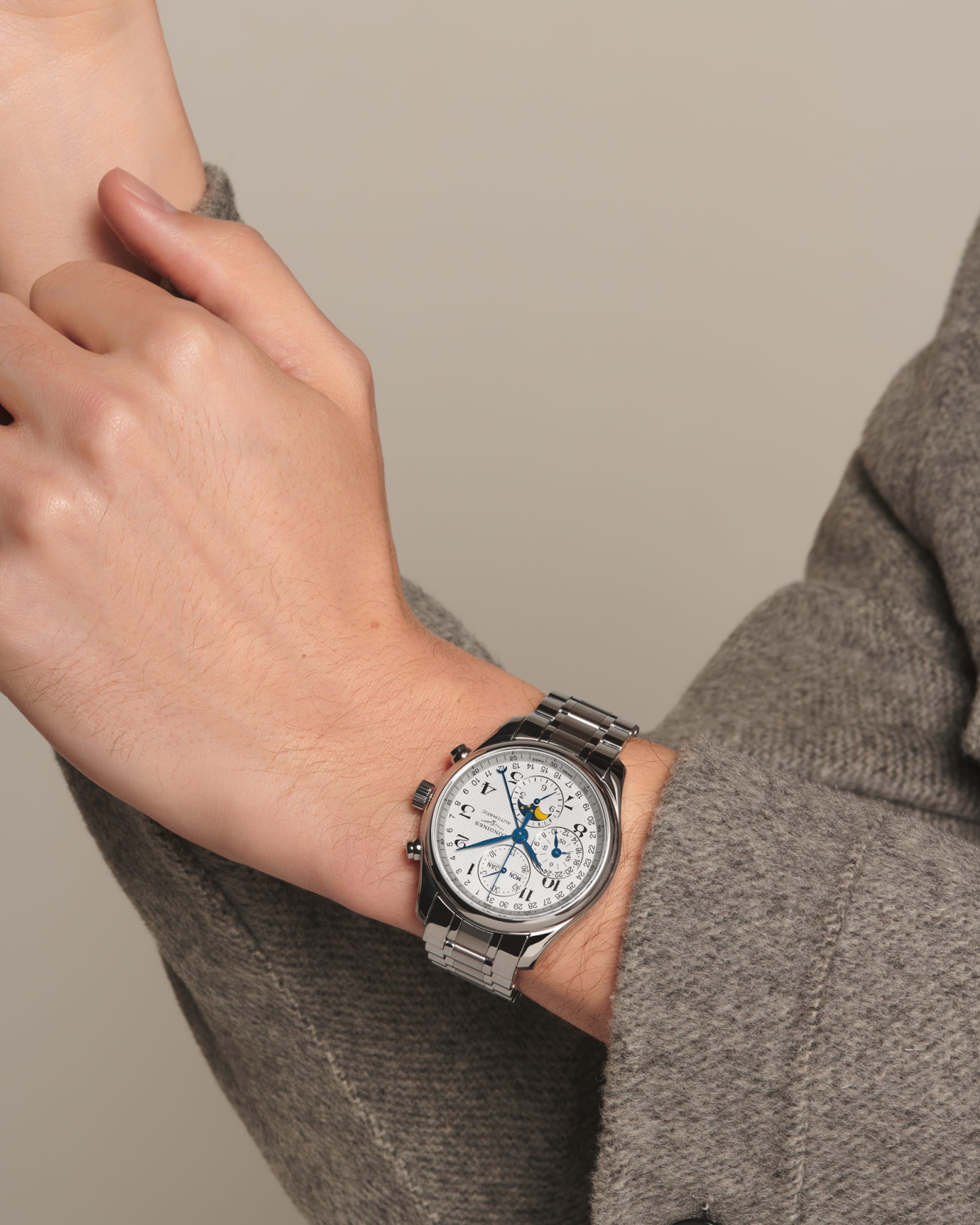 Longines MASTER COLLECTION CHRONO MOONPHASE 自動上鏈機械機芯 不鏽鋼 Watch - L2.773.4.78.6