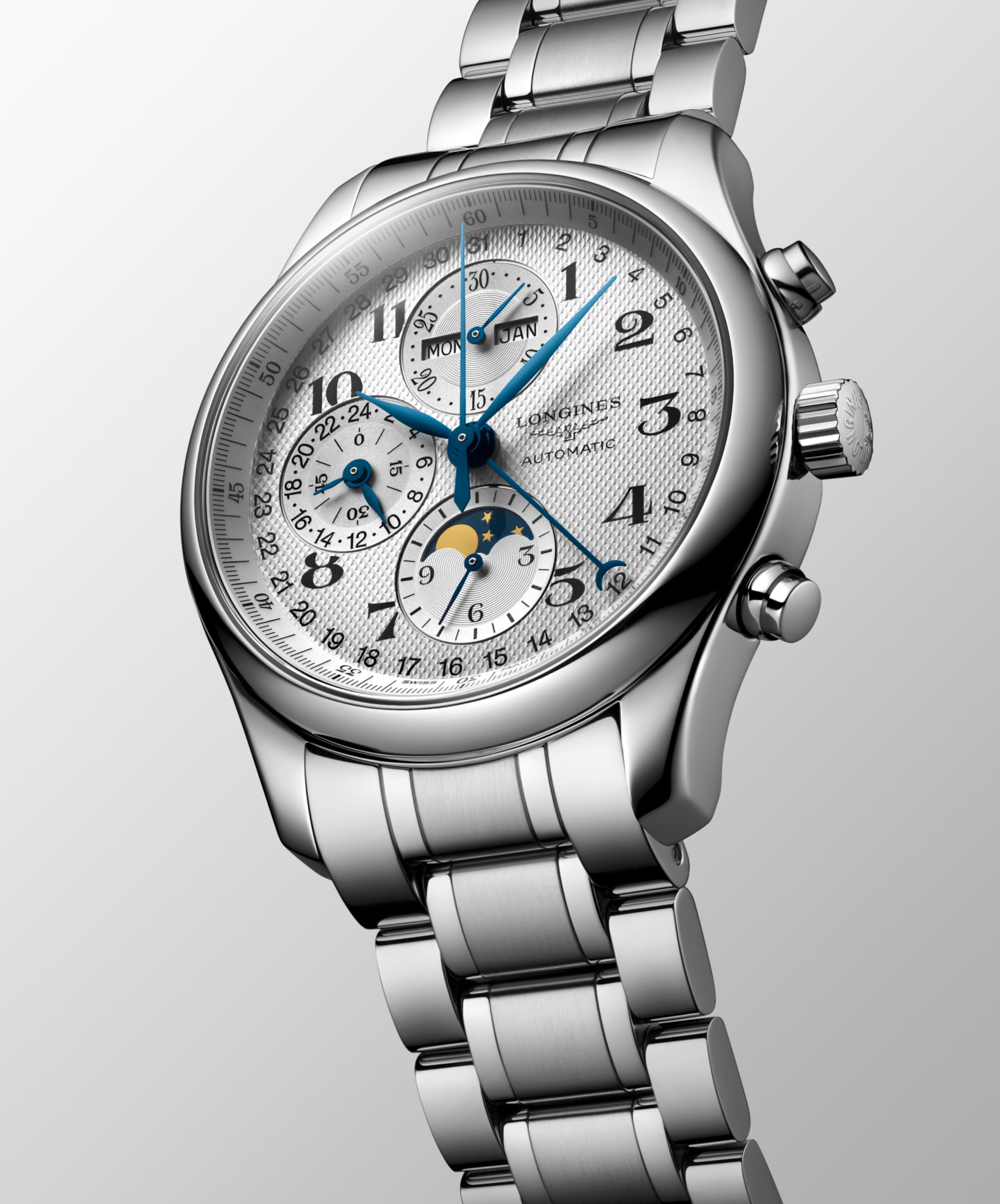 Longines MASTER COLLECTION CHRONO MOONPHASE 自動上鏈機械機芯 不鏽鋼 Watch - L2.773.4.78.6