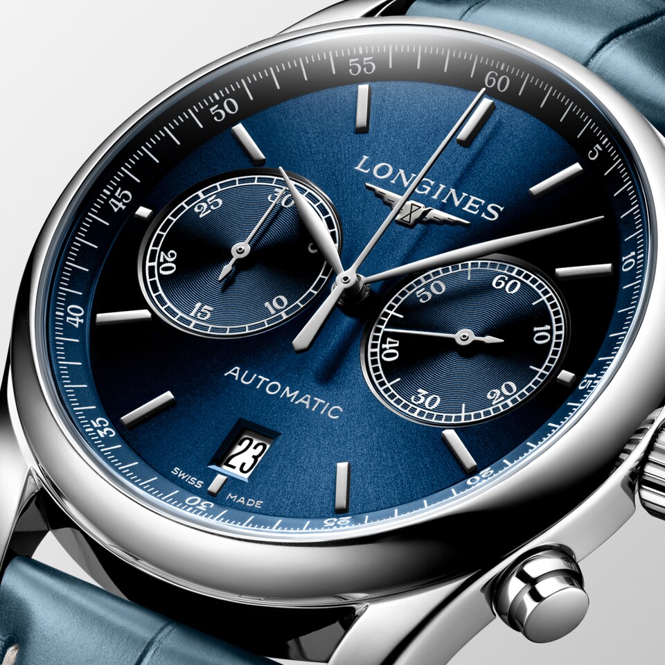 Longines Master Collection Chronograph 40mm Cadran Bleu Soleillé - L2.629.4.92.0