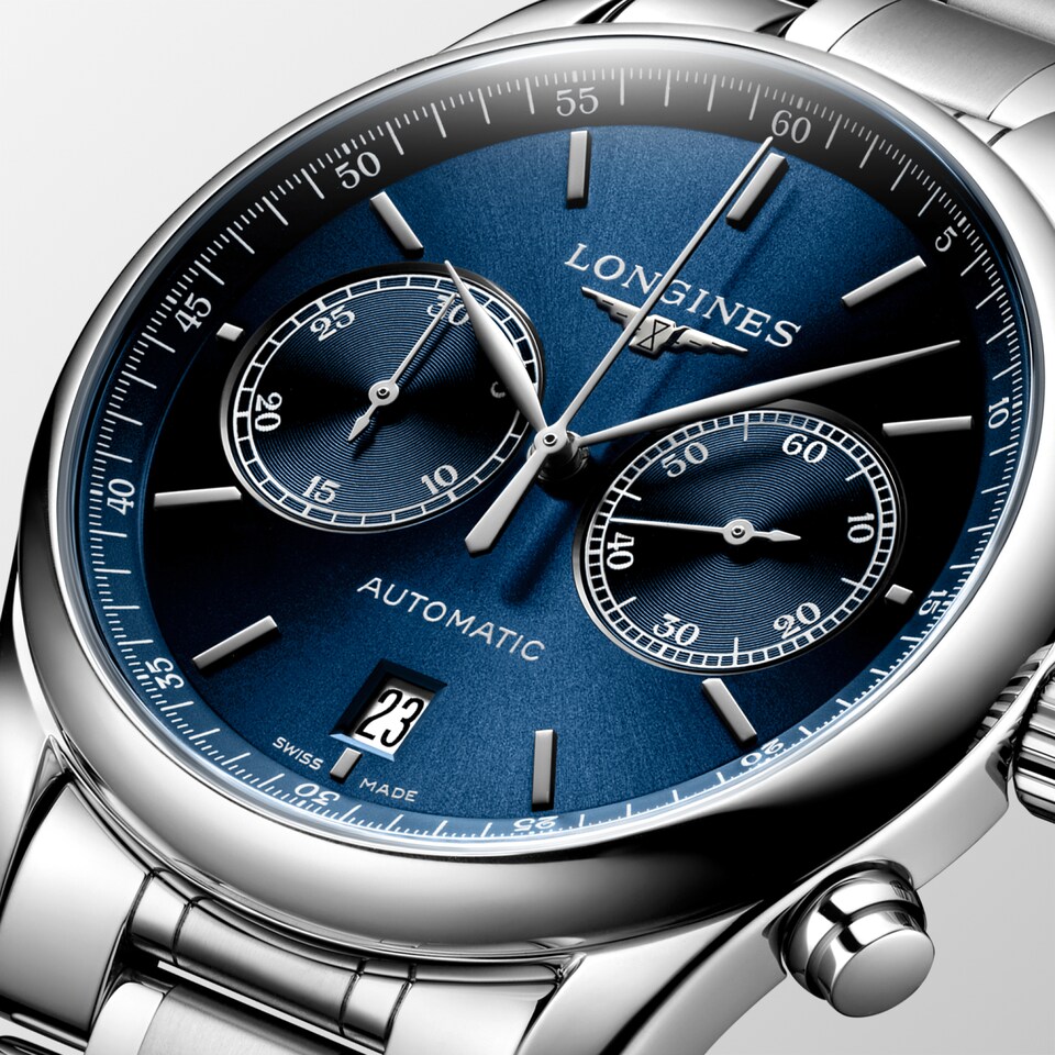 Longines Master Collection Chronograph 40mm Cadran Bleu Soleillé - L2.629.4.92.6
