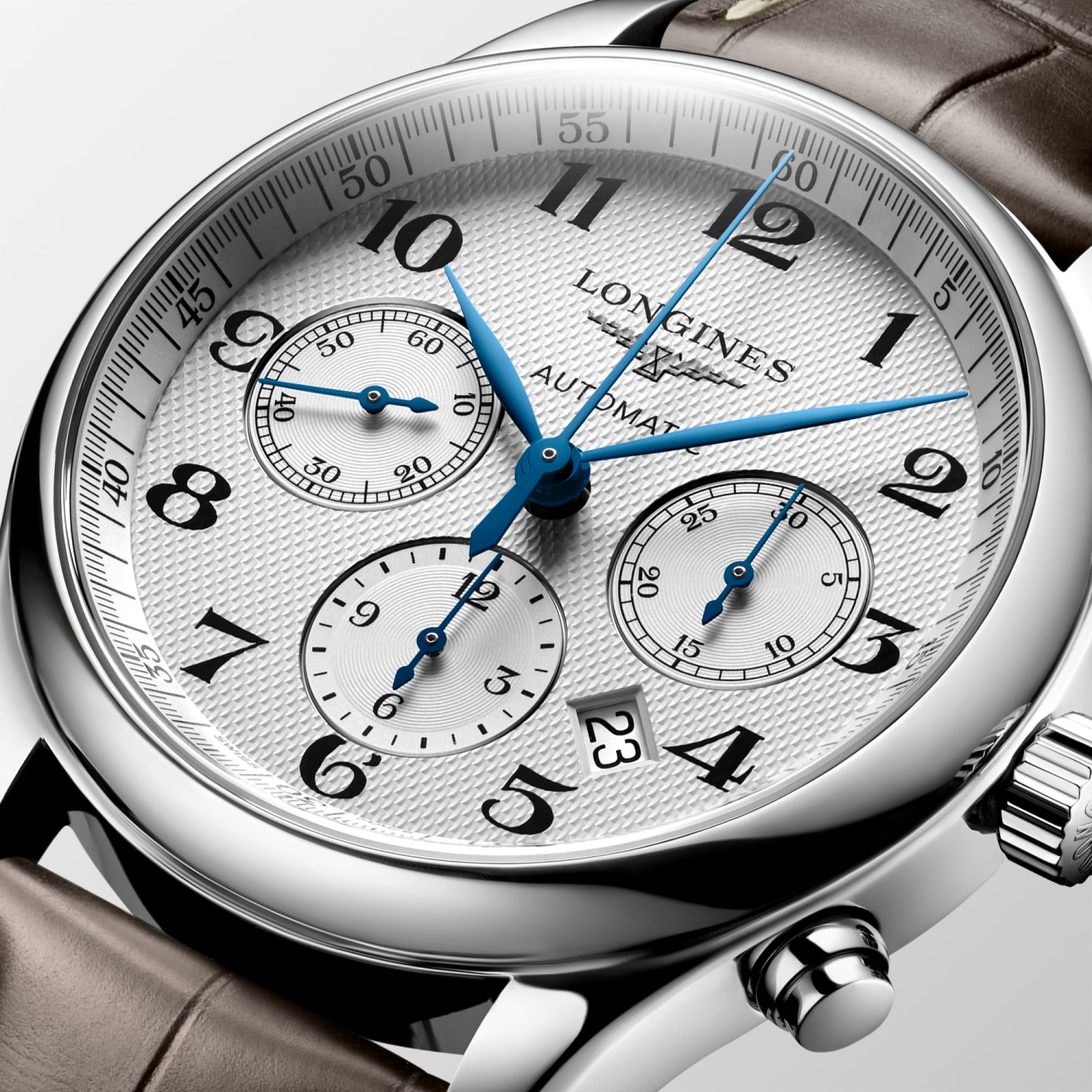 ロンジン LONGINES マスターコレクション L2.759.4 自動巻き 腕時計 (K1137) LONGINES MASTER COLLECTION CHRONOGRAPH | Ø 42.00 mm, Silver