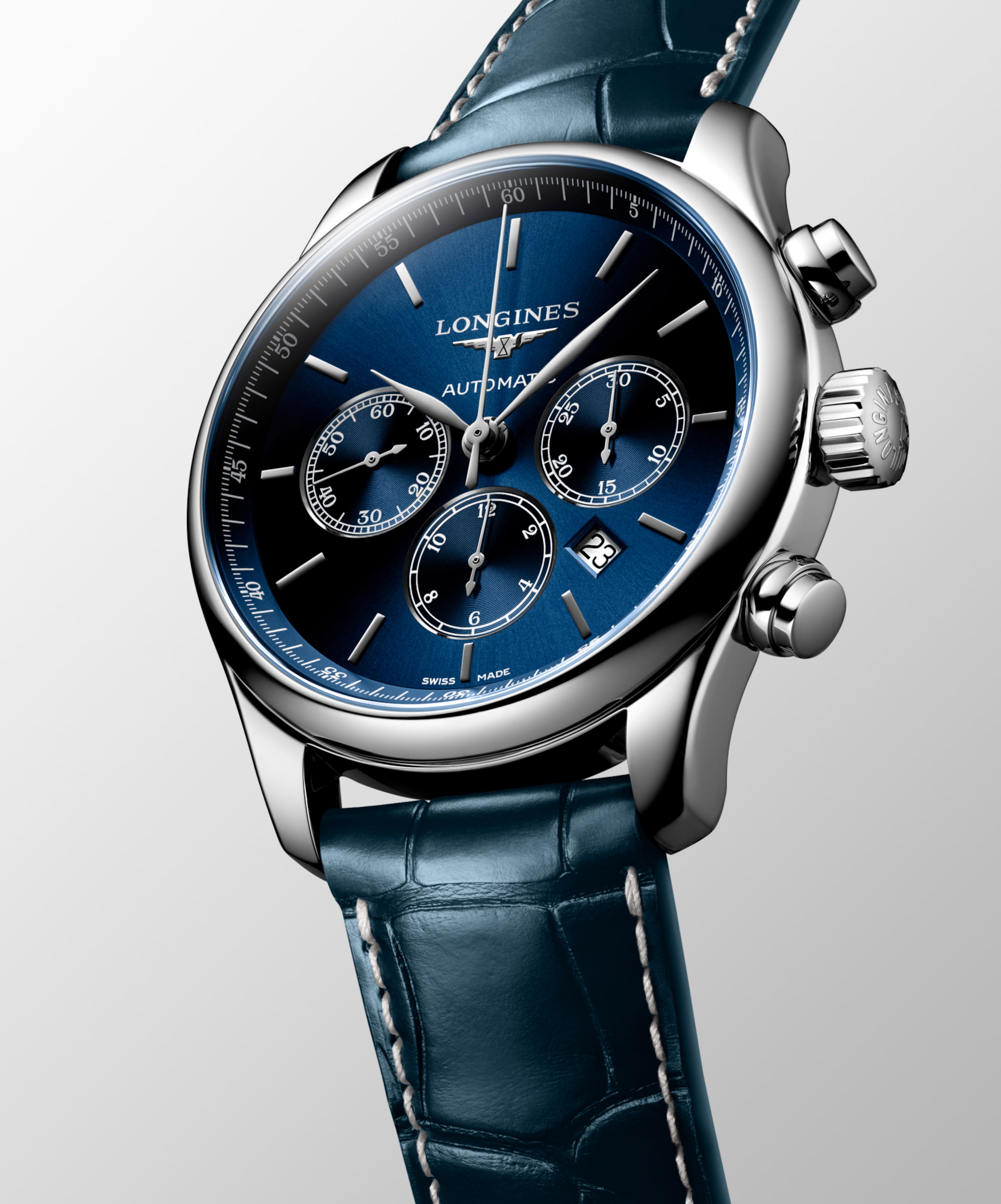 Longines MASTER COLLECTION CHRONOGRAPH automatic stainless steel Watch - L2.859.4.92.0
