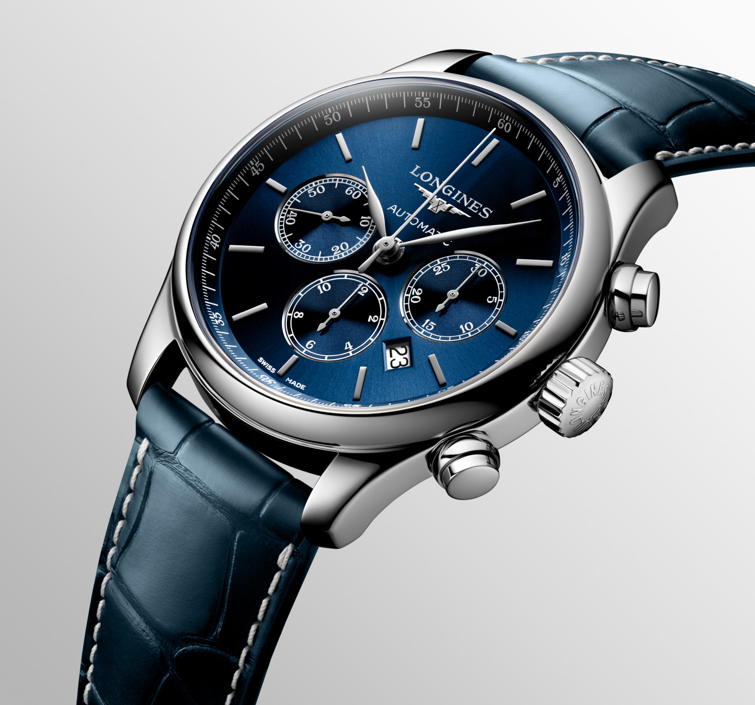 Longines MASTER COLLECTION CHRONOGRAPH automatic stainless steel Watch - L2.859.4.92.0