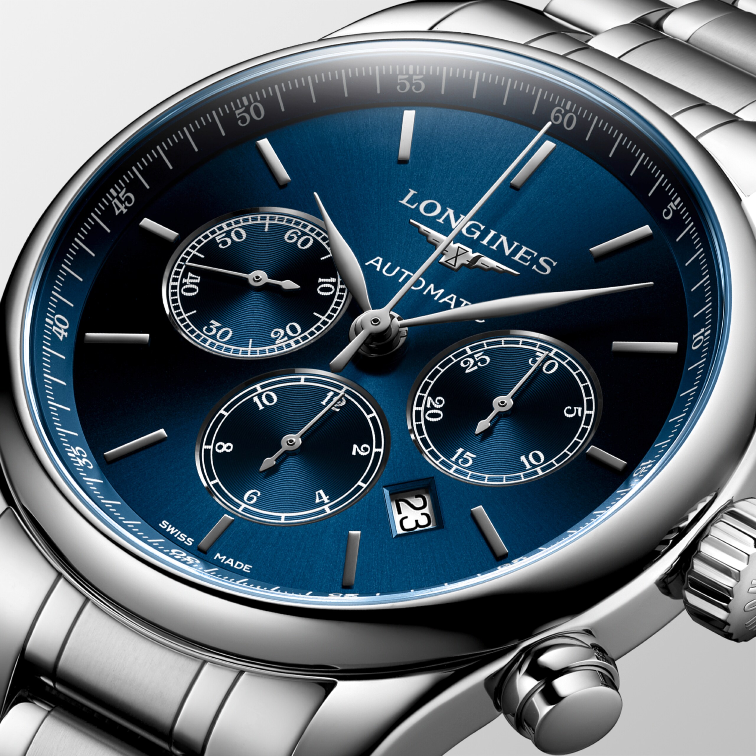 Longines MASTER COLLECTION CHRONOGRAPH automatic stainless steel Watch - L2.859.4.92.6